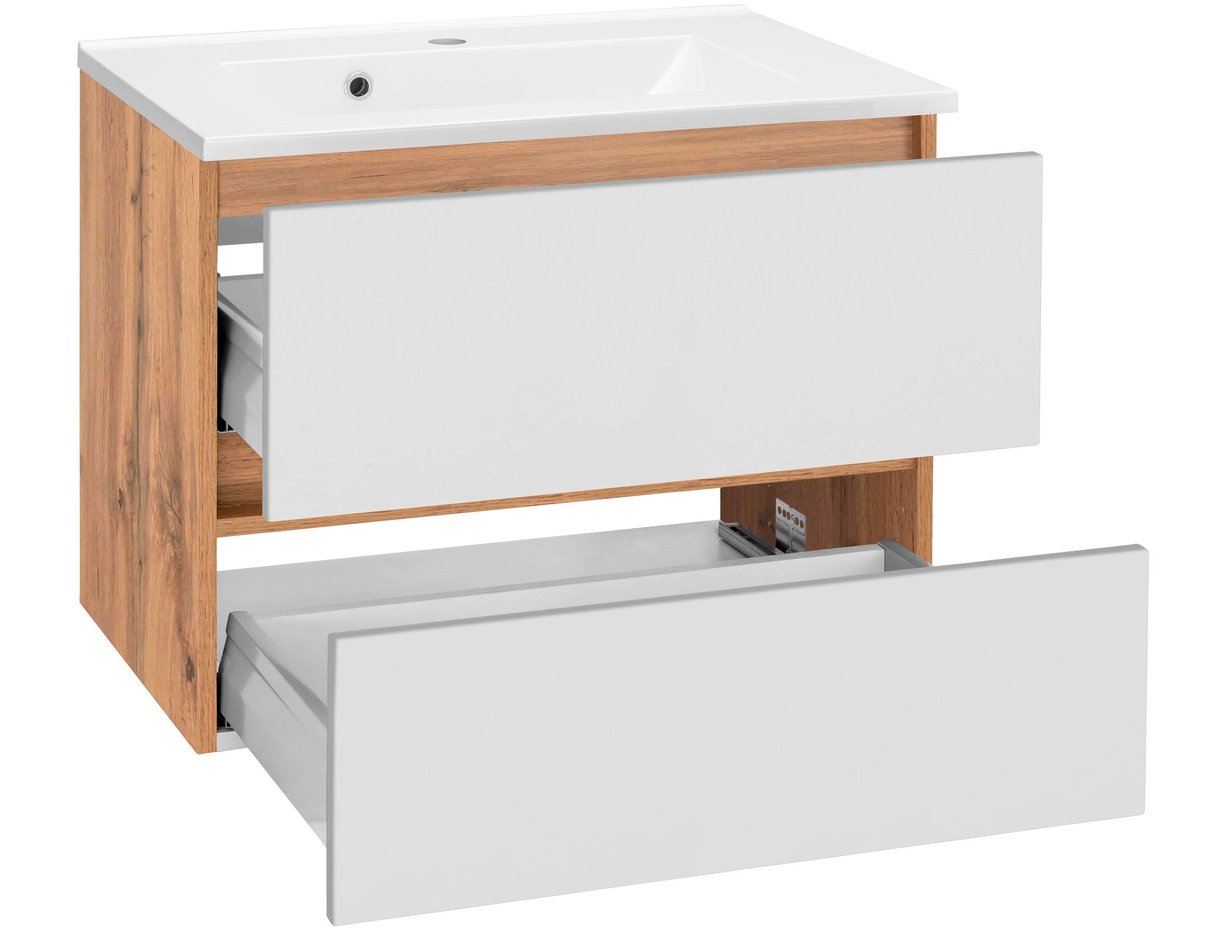 welltime Waschbeckenunterschrank »Lucca«, Badmöbel, Waschtisch inkl. Waschbecken, Breite 60 cm