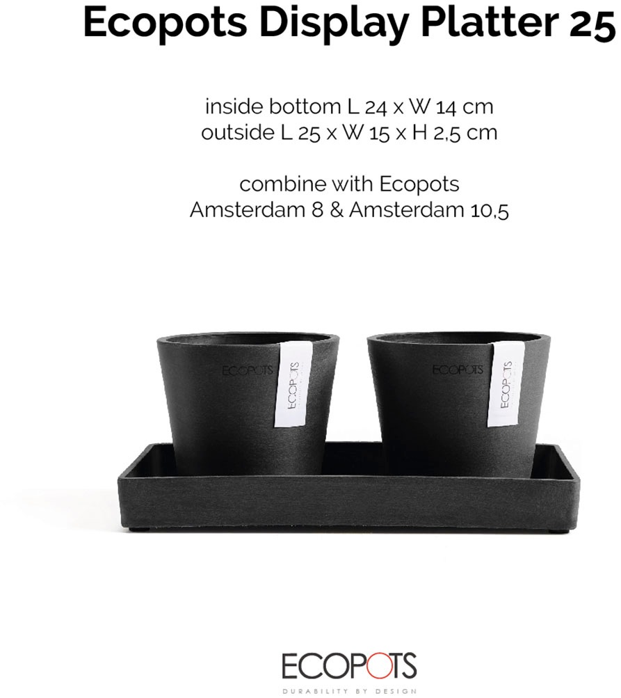 ECOPOTS Blumentopfuntersetzer »DISPLAY PLATTER« für Ecopots Amsterdam, BxTxH: 15x15x2,5 cm