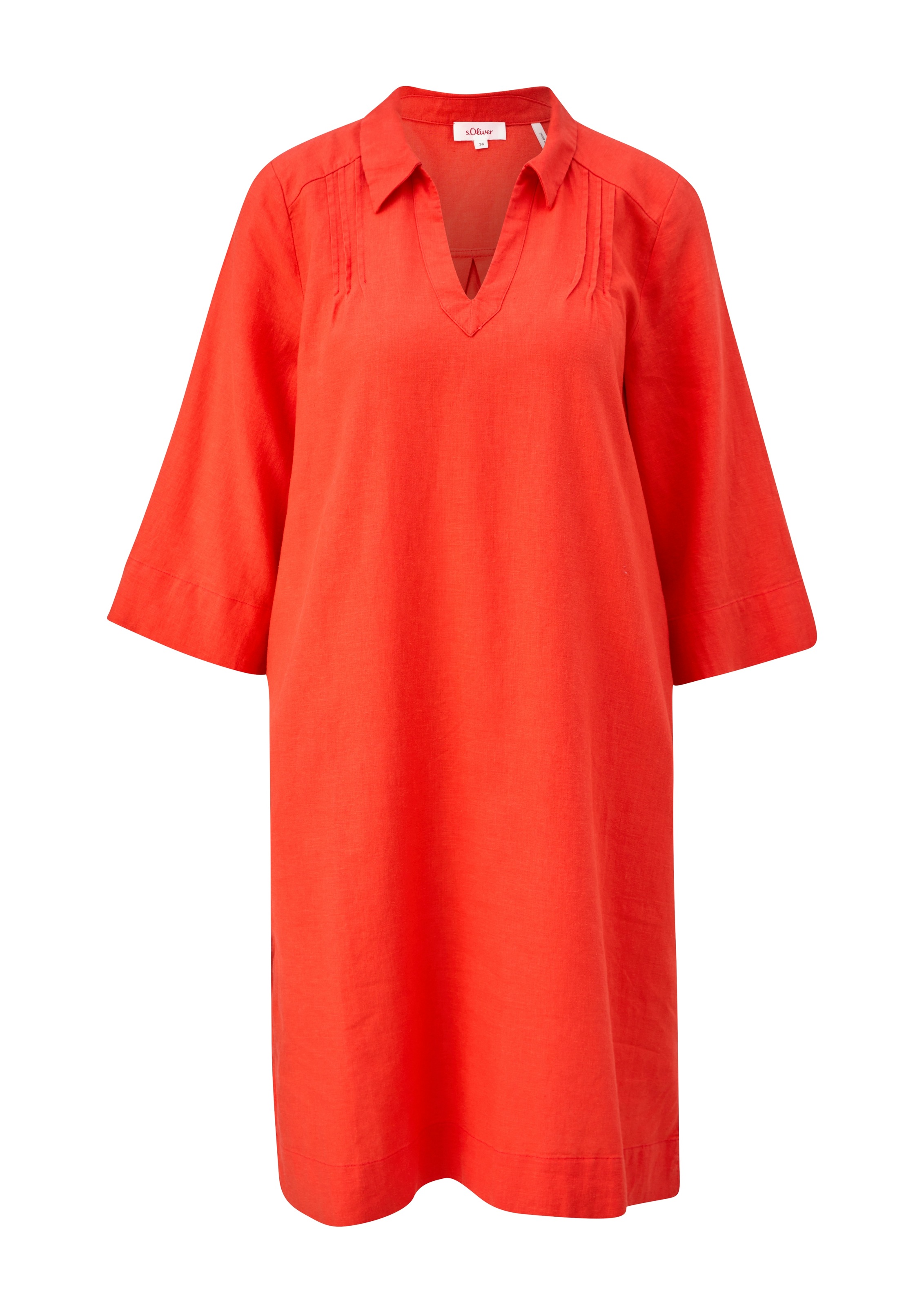 s.Oliver Midikleid, mit 3/4 Ärmeln und V-Ausschnitt