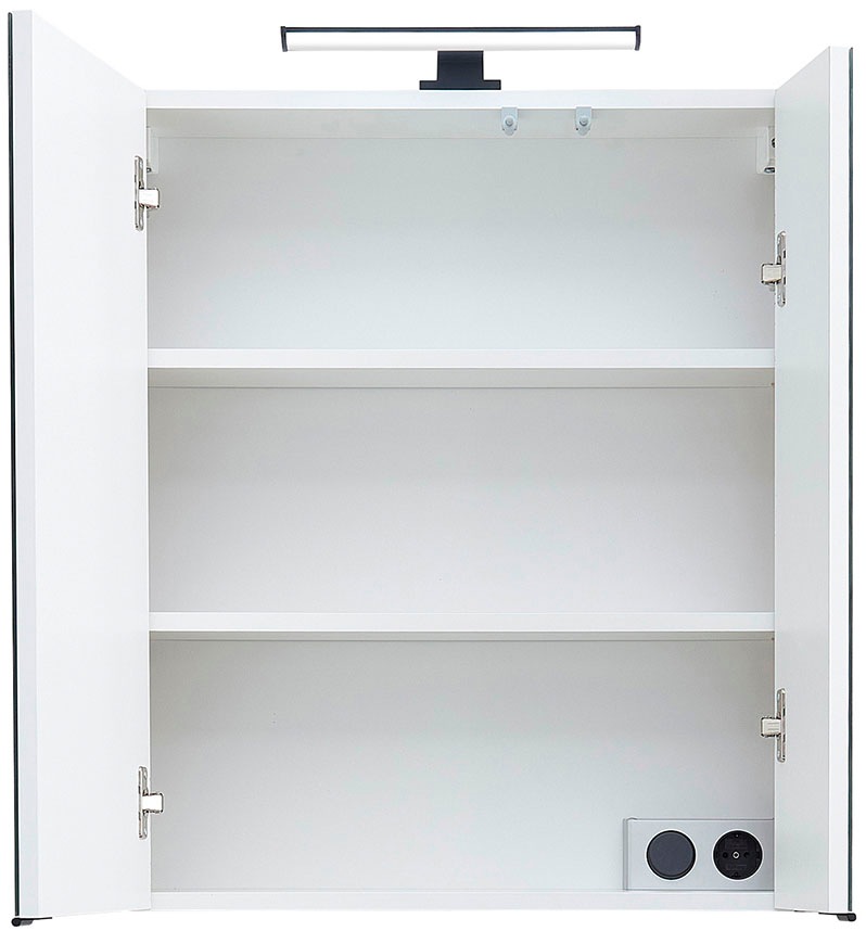Saphir Badmöbel-Set »Quickset 395 5-teilig, Waschbeckenunterschrank mit LED-Spiegelschrank«, (5 St.), Unterschrank, Hängeschrank, Midischrank, inkl. Türdämpfer, 7 Türen