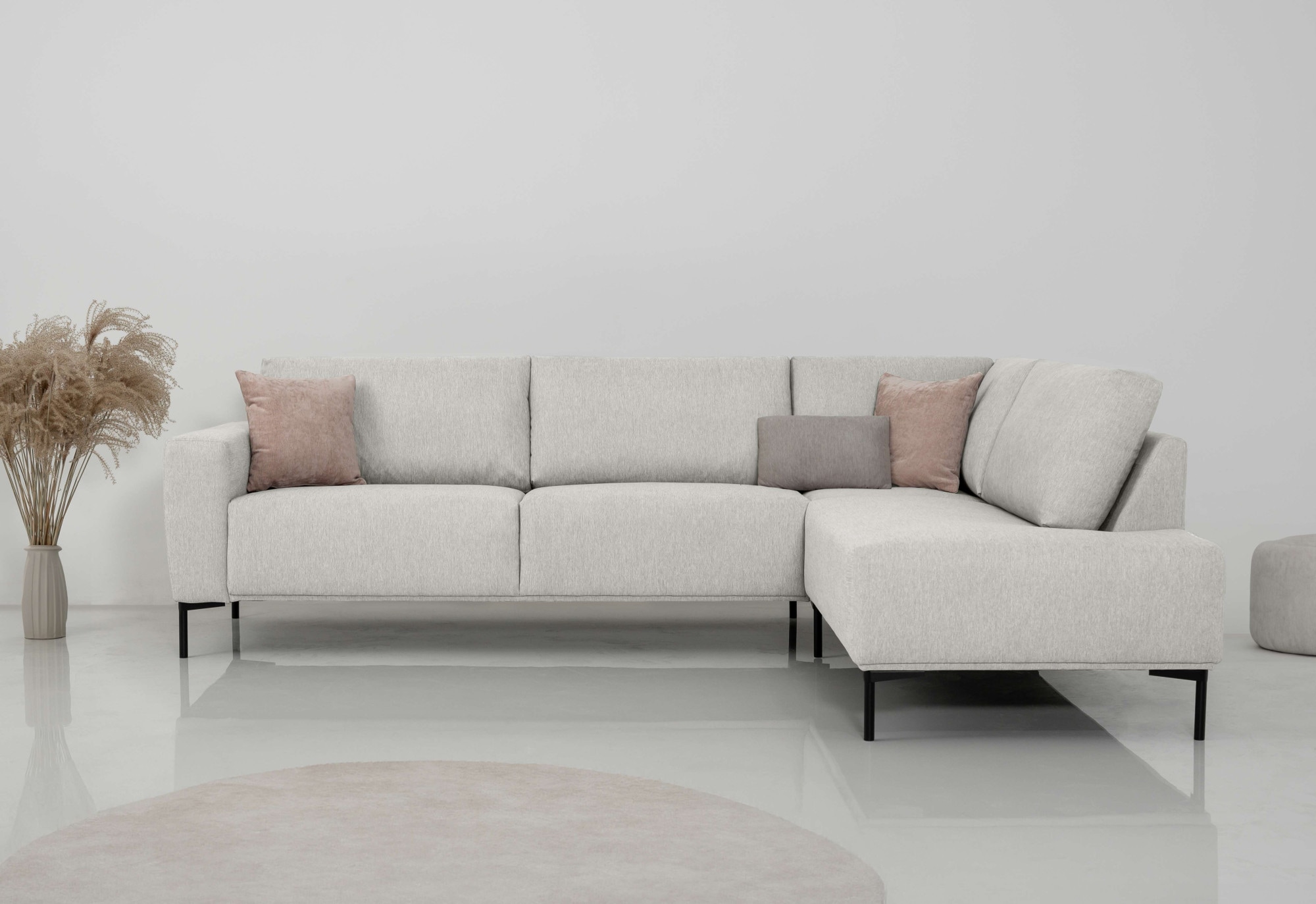 andas Ecksofa "Melby", Breite 275 cm, in einem weichen Struktur Stoff, lose günstig online kaufen