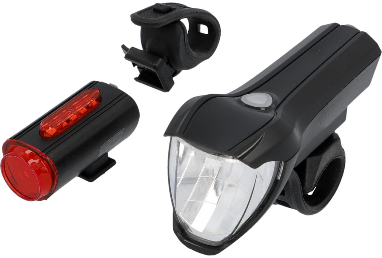 Fischer Fahrrad Fahrradbeleuchtung "TWIN", schwarz