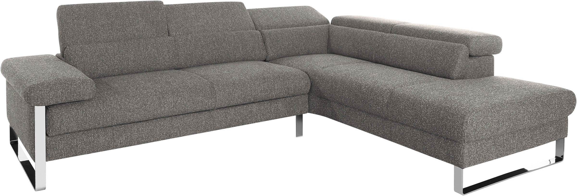 W.SCHILLIG Ecksofa »finn, toller Sitzkomfort, L-Form, hochwertige Verarbeitungsdetails«, German Design Award 2016, Fußgestell Chrom glänzend, Breite 281 cm