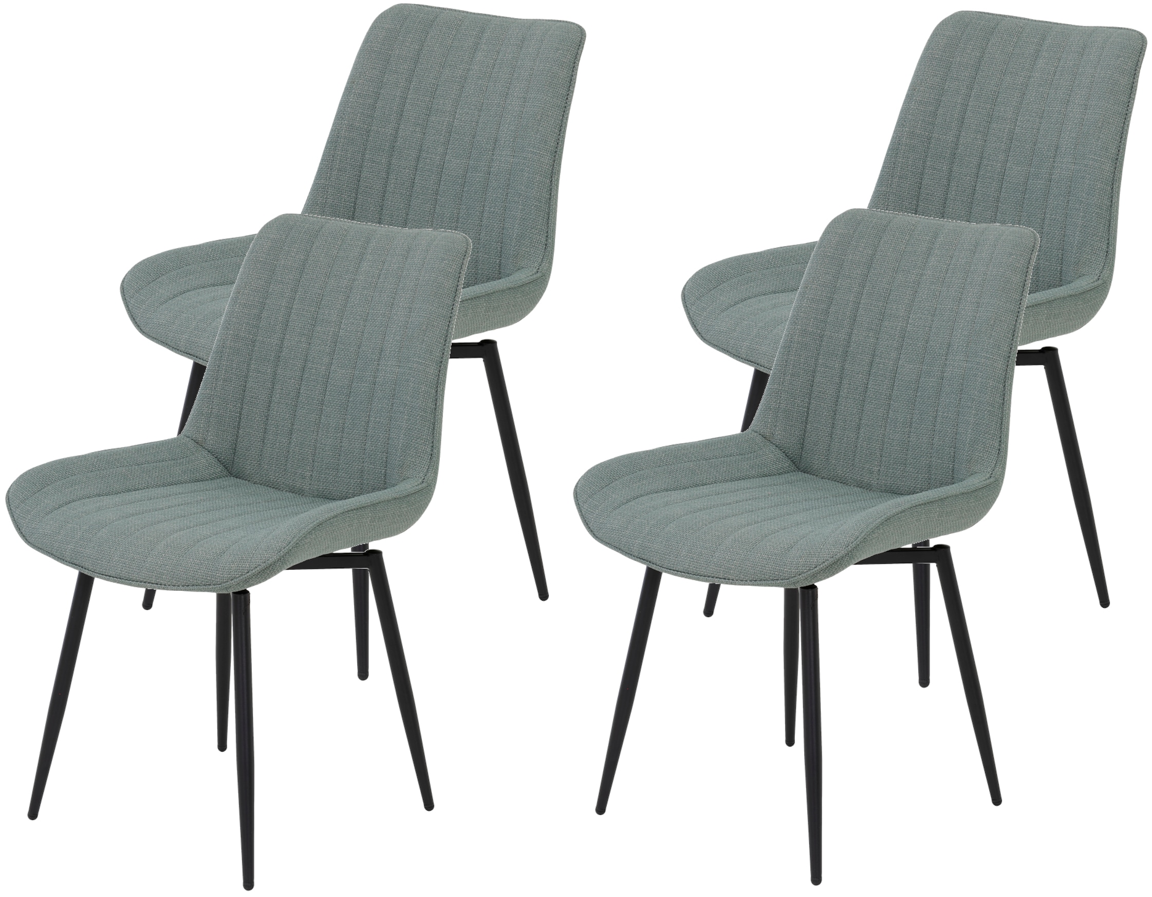 HELA Drehstuhl »Vierfußstuhl BERGEN«, (Set), 4 St., Webstoff, Esszimmerstuh günstig online kaufen