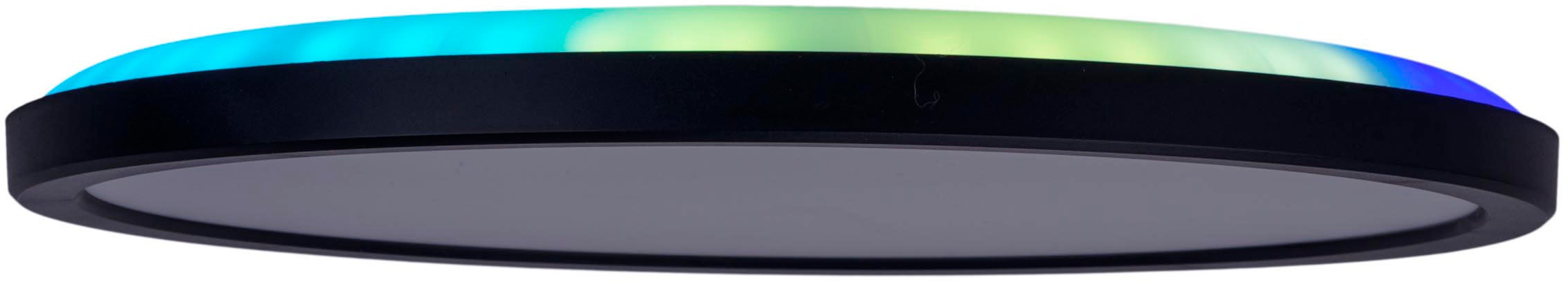 näve Deckenleuchte »LED "CARLO" mit RGB-Backlight D: 29,3 cm«, Dimmbar mit Memoryfunktion, Farbwechsler und Nachtlichtfunktion