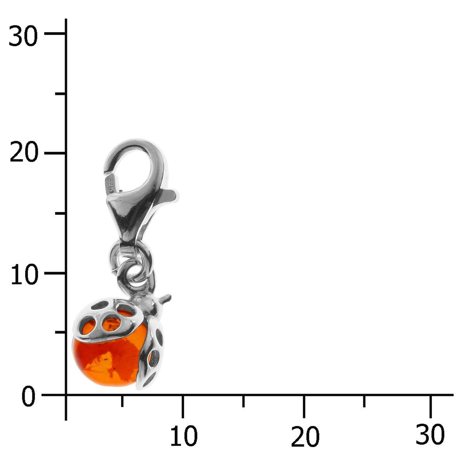 OSTSEE-SCHMUCK Kettenanhänger »Ostsee-Schmuck Charm-Einhänger Marienkäfer«, (1 tlg.)