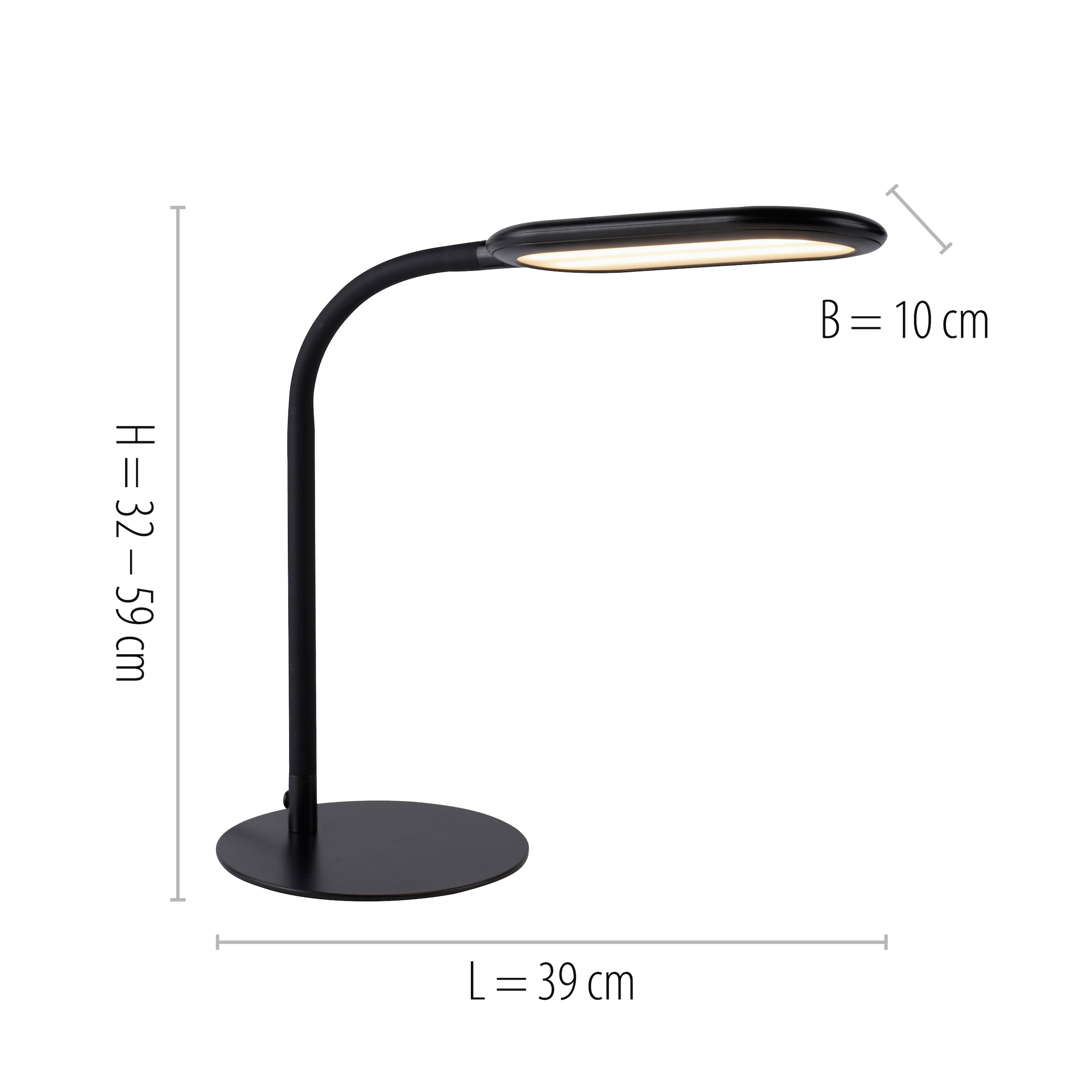 JUST LIGHT Tischleuchte »KELLY«, 1 flammig, Leuchtmittel LED-Board | LED fest integriert, LED, CCT - tunable white, dimmbar über Touchdimmer