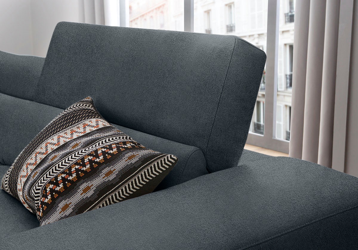 W.SCHILLIG Ecksofa »piedroo, Designsofa mit tollem Sitzkomfort, L-Form«, Kopfteilverstellung, wahlweise mit Sitztiefenverstellung, Breite 303cm