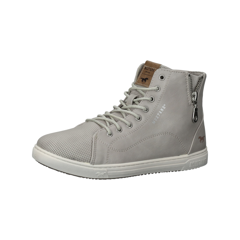 MUSTANG SHOES Sneaker »Sneaker Lederimitat/Textil« Hellgrau 41 41 Verschluss: Schnürung