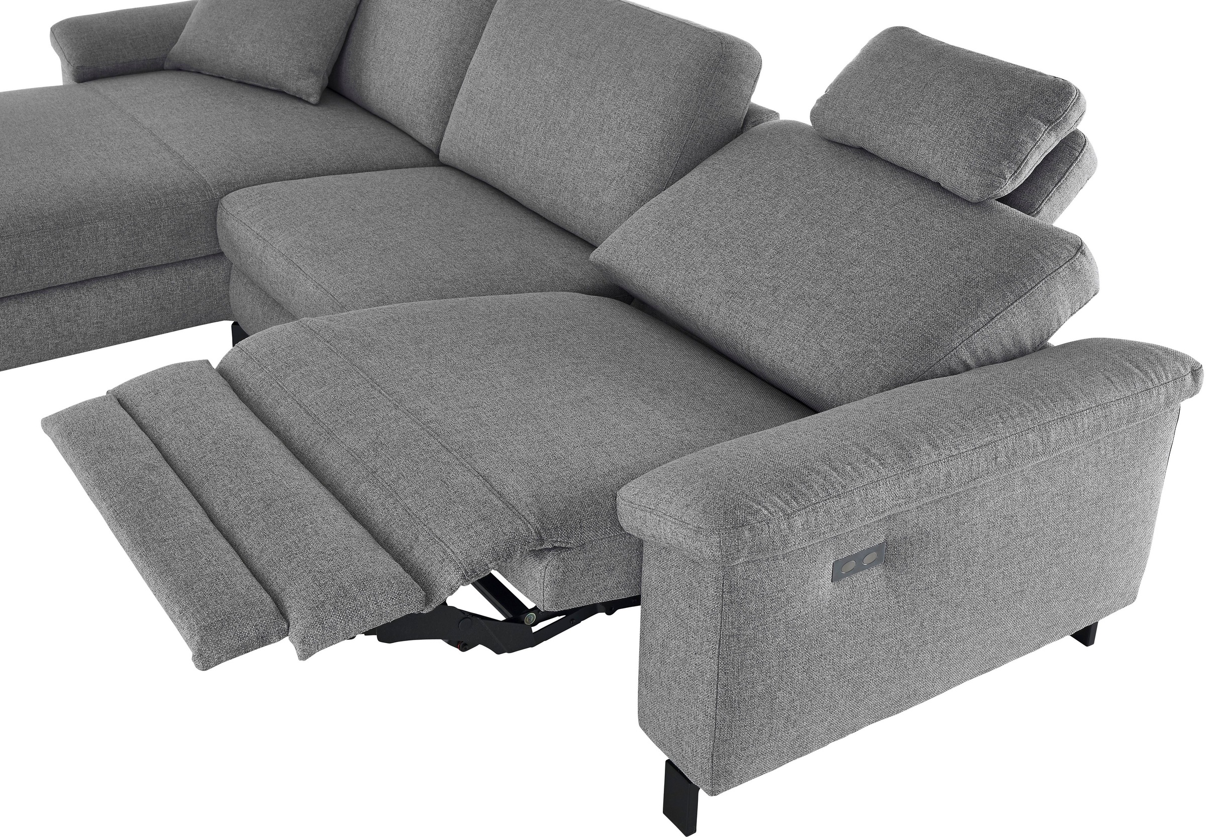 3C Candy Ecksofa »Mainau L-Form«, Relaxfunktion im 1,5-Sitzer, motorische Schlaffunktion in Longchair
