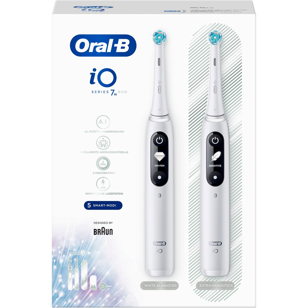 Oral-B Elektrische Zahnbürste »iO Series 7N mit 2. Handstück«, 2 St. Aufsteckbürsten