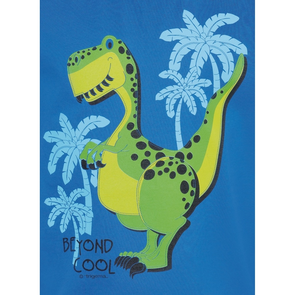 Trigema T-Shirt »TRIGEMA T-Shirt mit coolem Dino-Motiv«, (1 tlg.)
