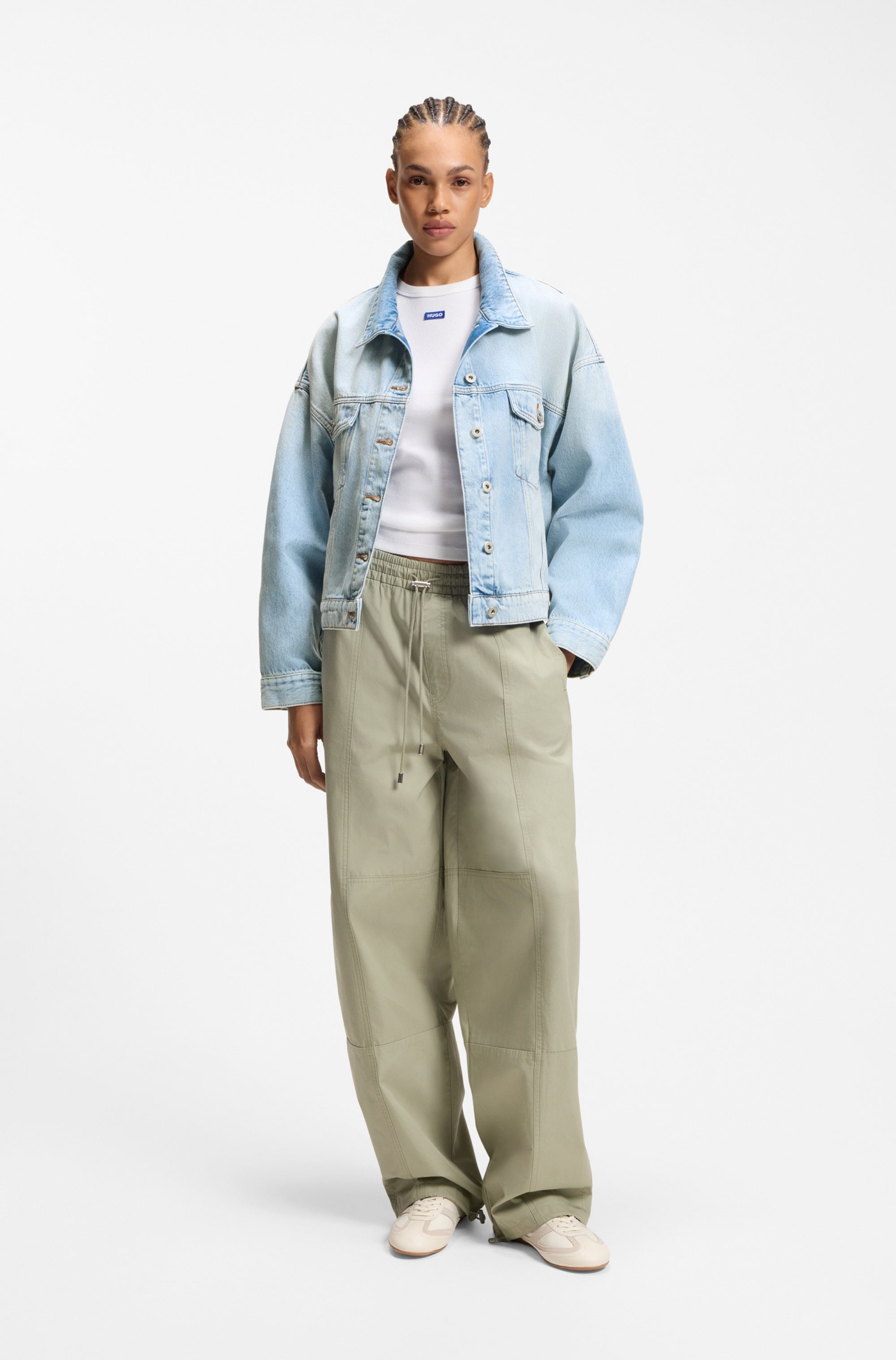 HUGO Jeansjacke »Lou« Boxy, leicht oversized