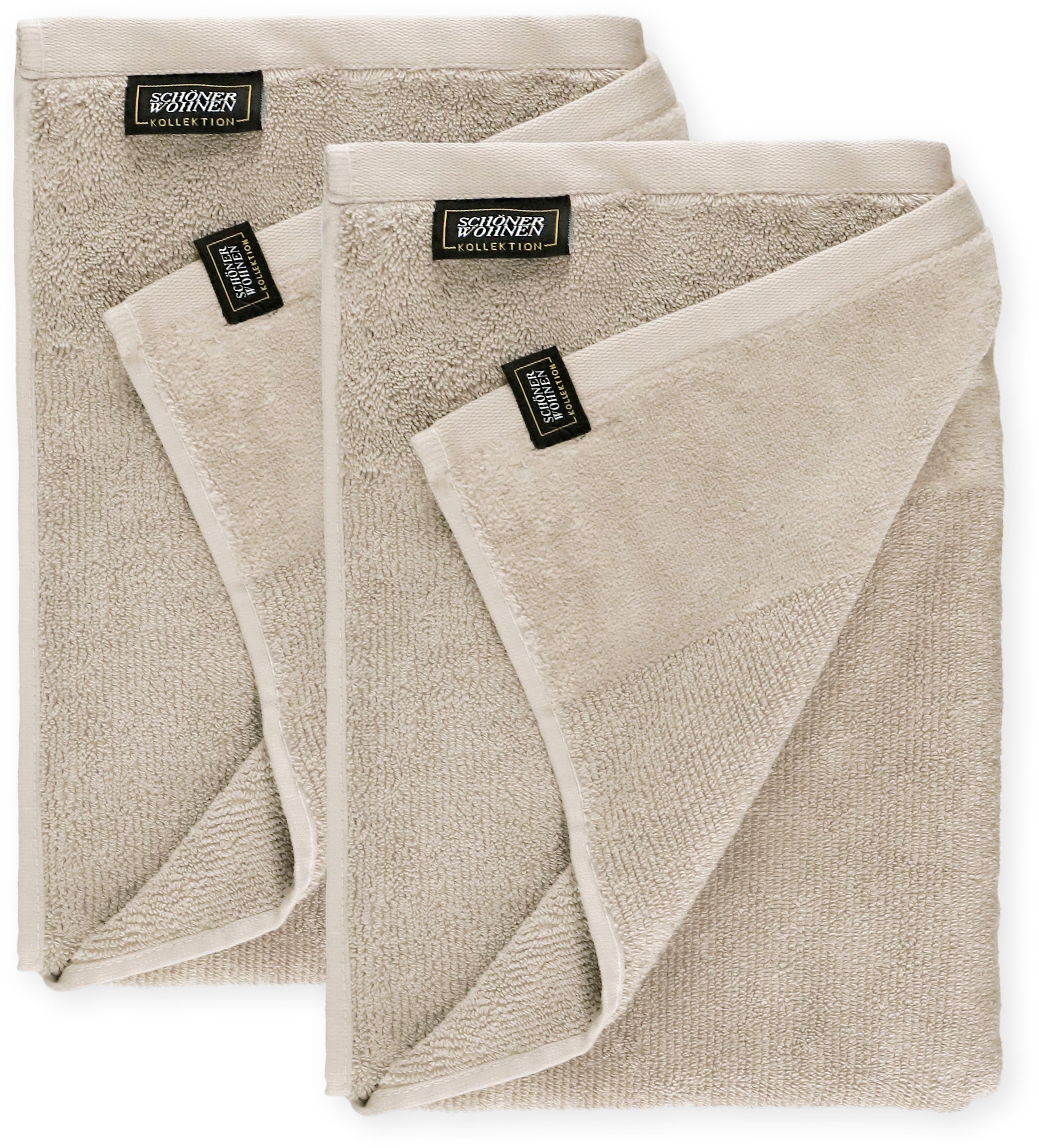 SCHÖNER WOHNEN-Kollektion Duschtücher »Sense« mit Velourborte,  hautschmeichelnde Airtouch Qualität, super weich