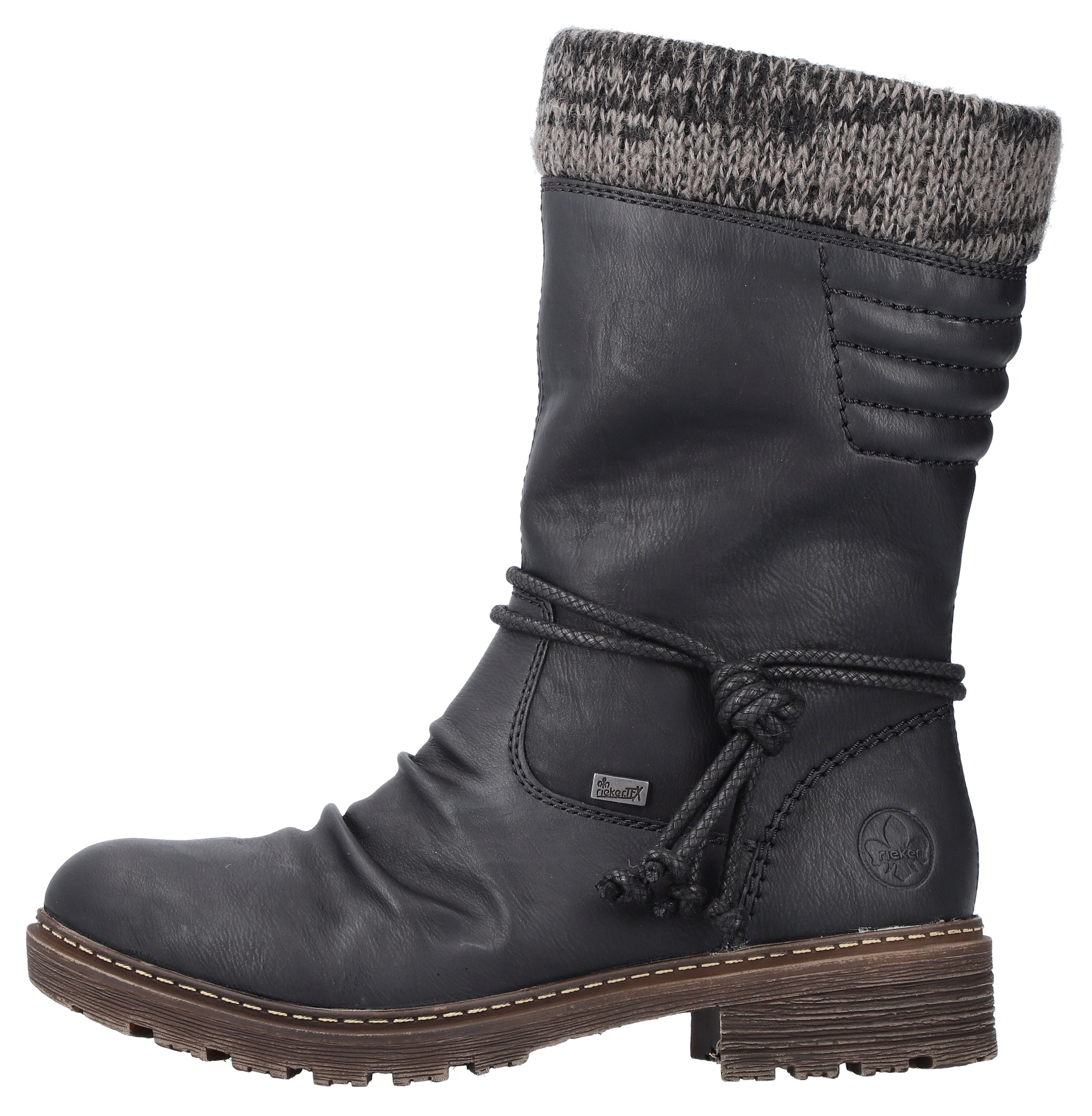 Rieker Winterstiefel, mit gestricktem Schaftrand