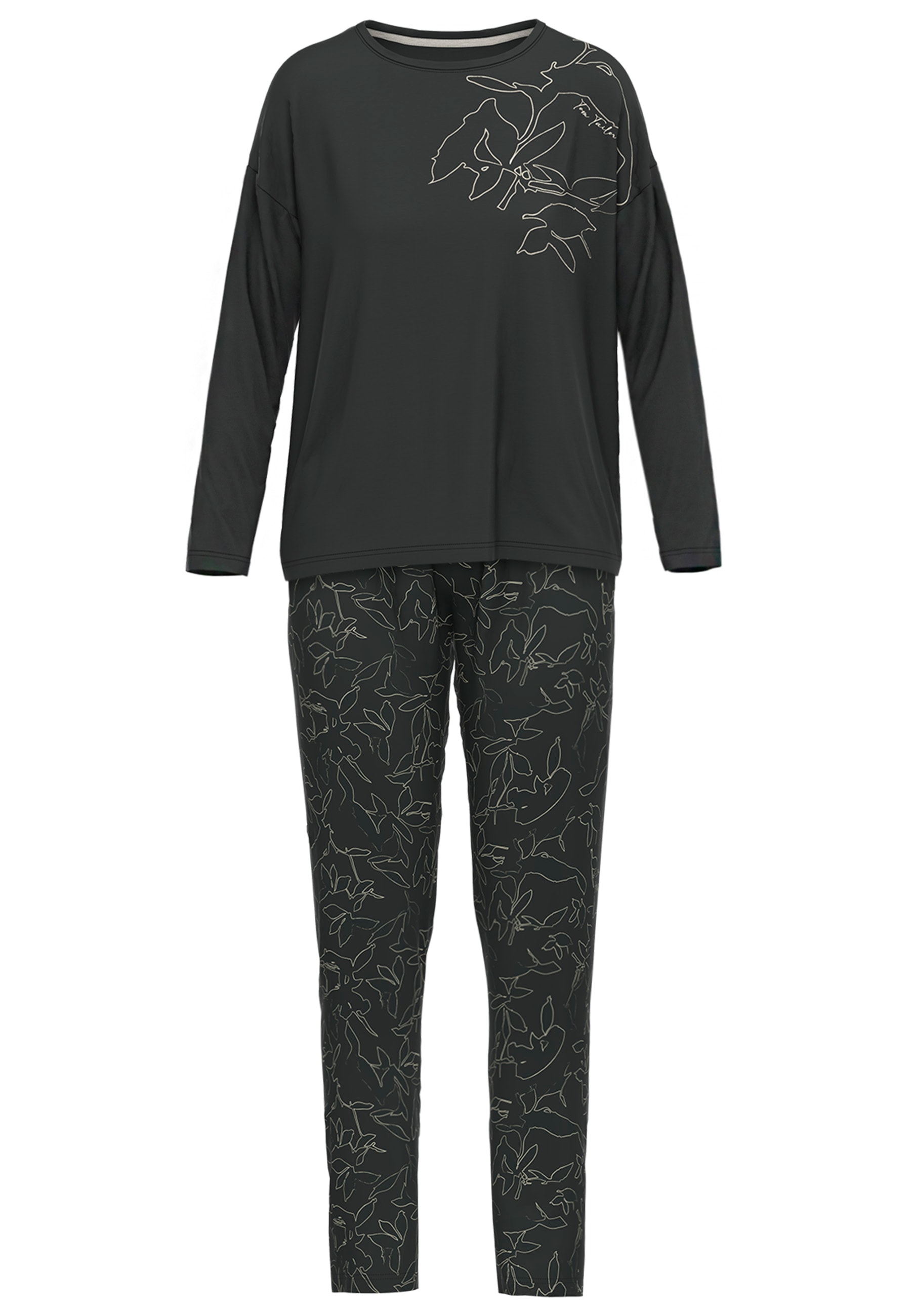 TOM TAILOR Schlafanzug »Xanthi« 2 Stk. tlg., mit langen Ärmeln, Rundhalsausschnitt