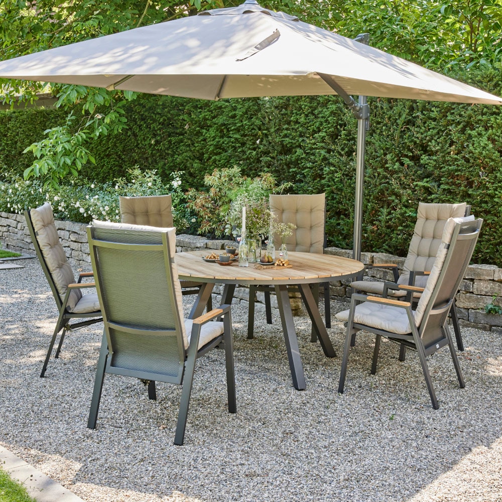 Siena Garden Sesselauflage »ATRIA, 123 cm, TOPSELLER!« Dessin Uni, 100% recyceltem Polyester, in verschiedenen Farben