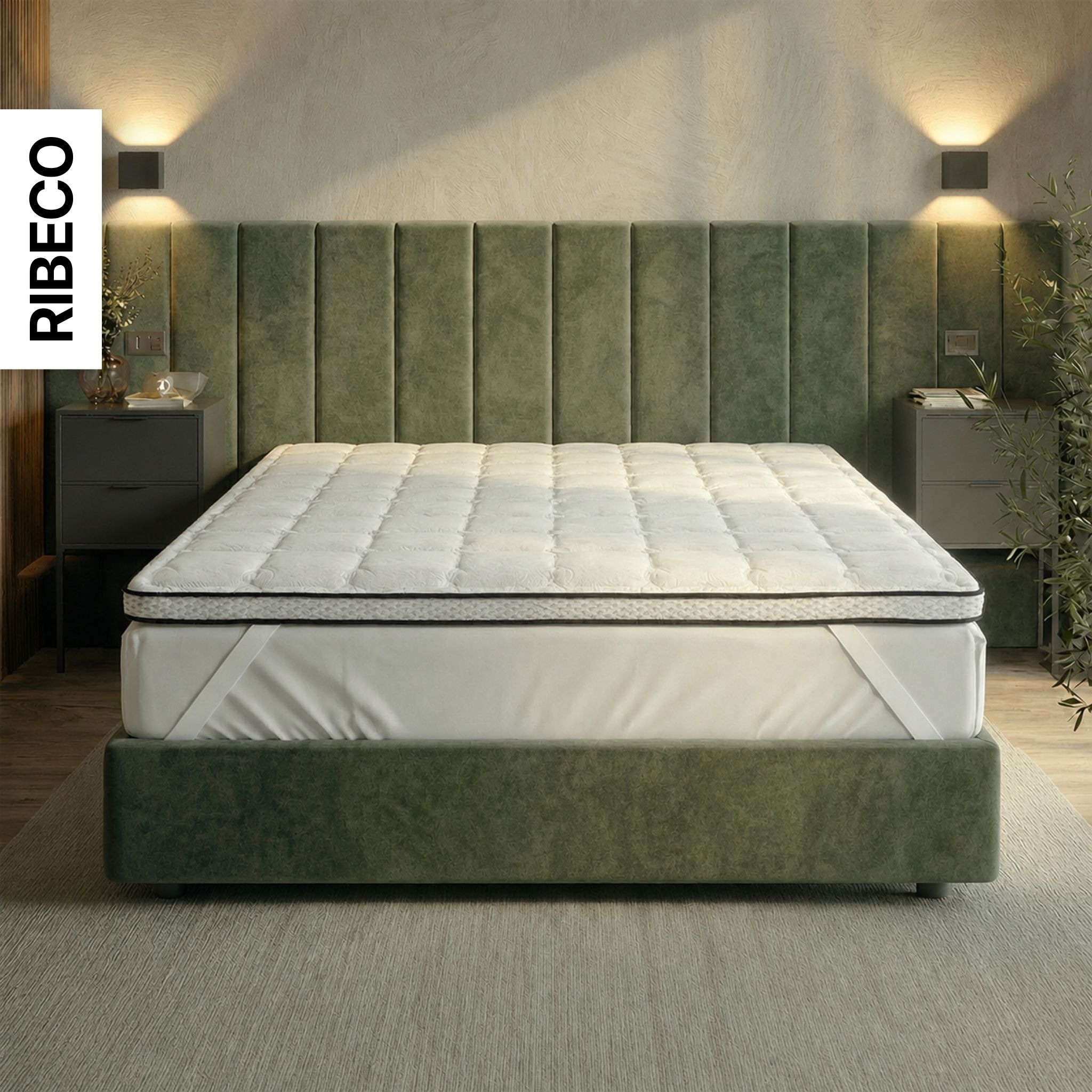 RIBECO Topper »Aaron MINI, Topper 90x200 cm,140x200, 180x200 cm & mehr« Matratze, Boxspringbett geeignet, ergonomisch, Made in EU, RG 40