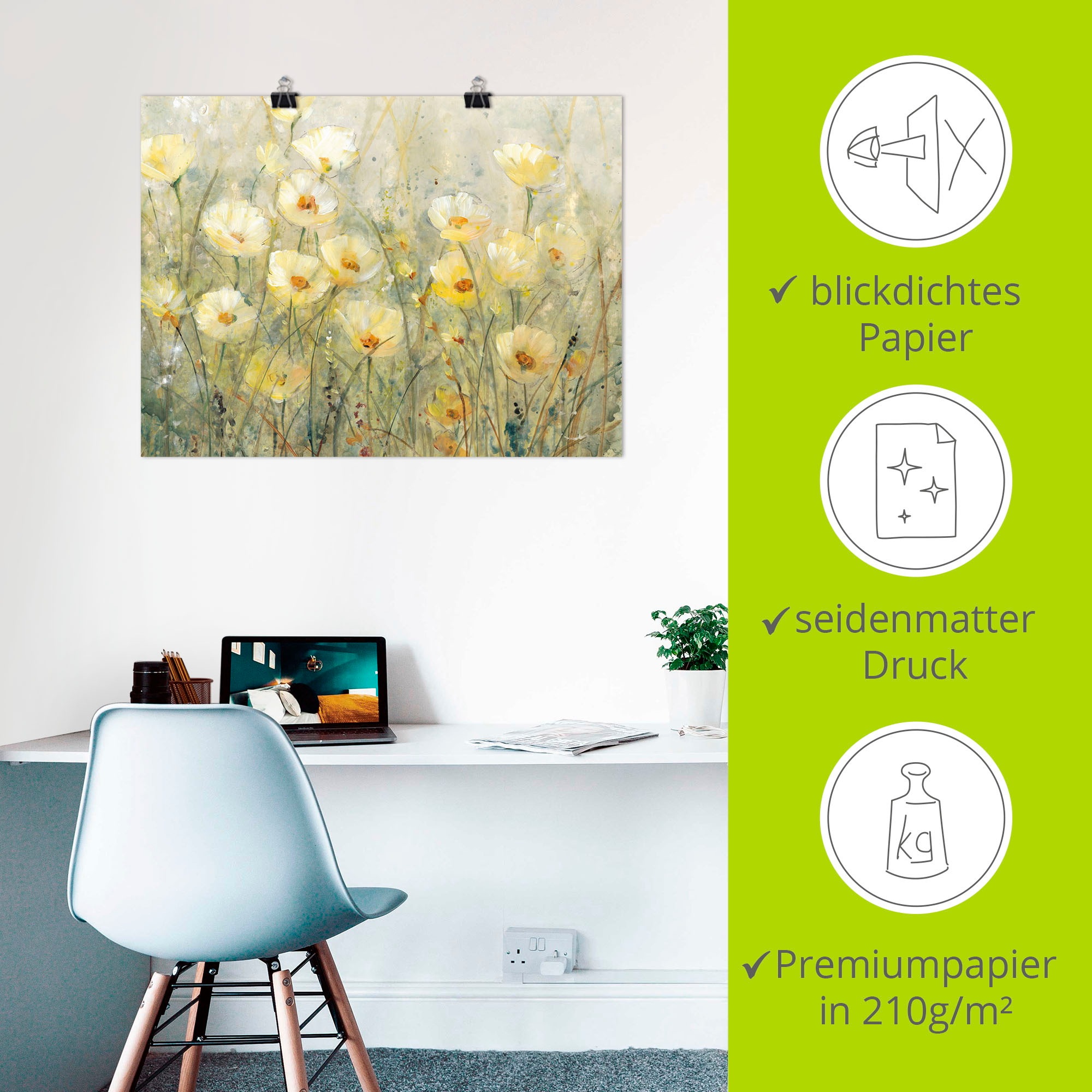 Artland Wandbild »Sommer in voller Blüte I«, Blumenwiese, (1 St.), als Alubild, Outdoorbild, Leinwandbild, Poster, Wandaufkleber