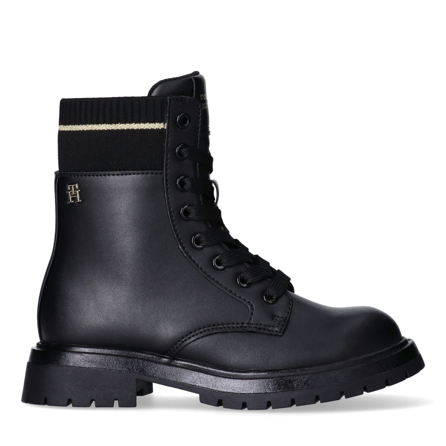 Tommy Hilfiger Schnürboots, Biker Boots, Winterboots mit Blockabsatz