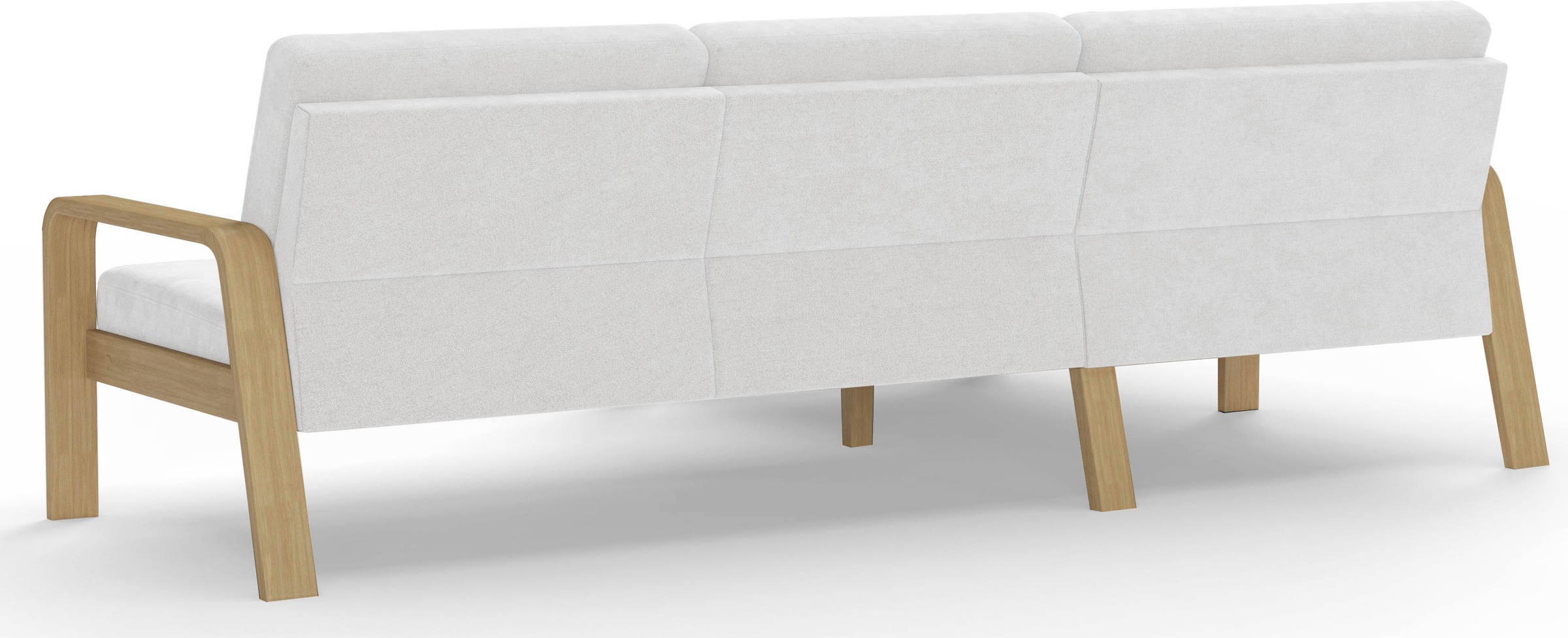 sit&more Ecksofa »Kolding L-Form«, Armlehnen aus Buchenholz in natur, verschiedene Bezüge und Farben