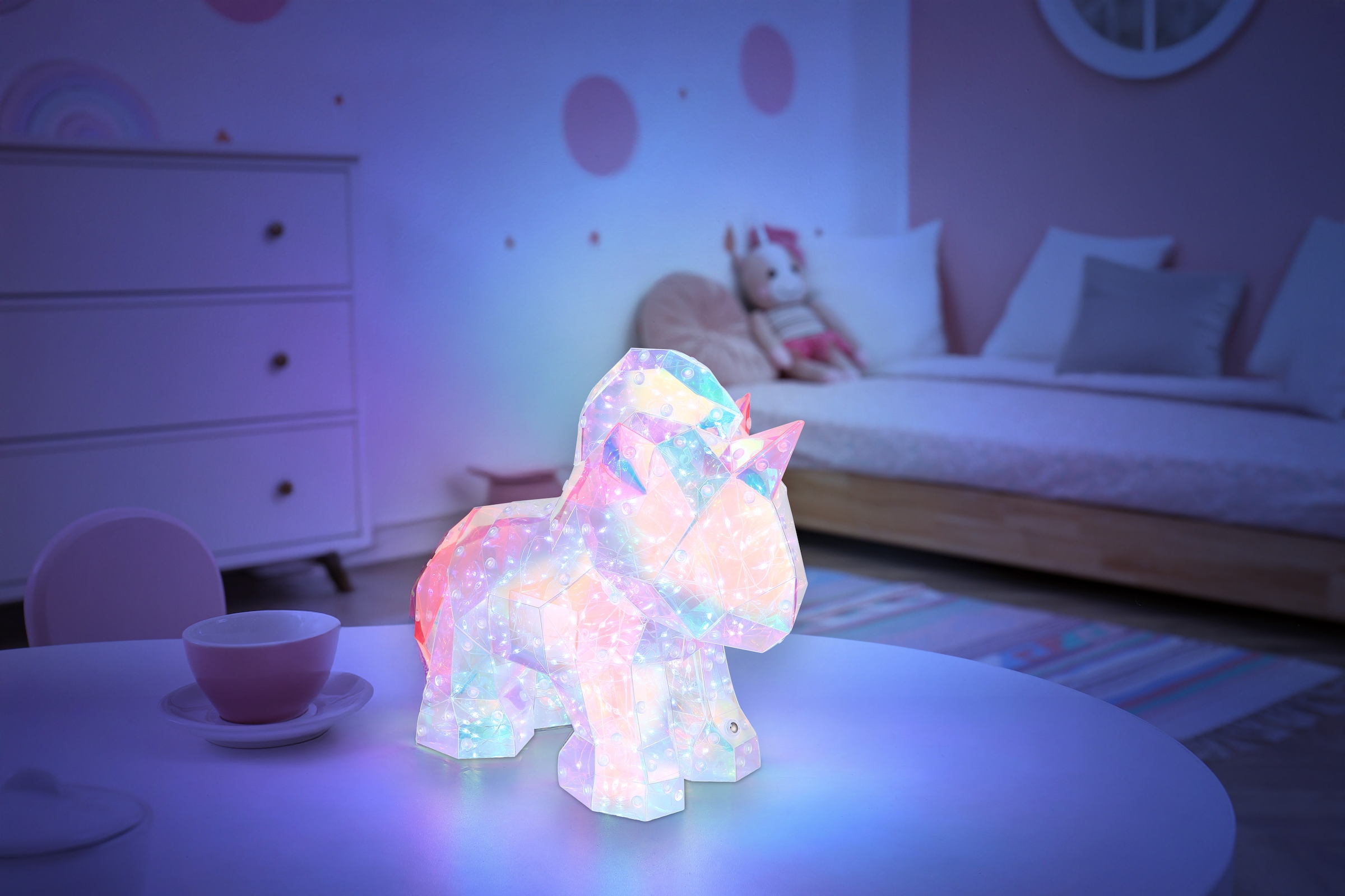 GLOBO LIGHTING Tischleuchte »BRONDAR« LED-Modul 1 Stk. Kaltweiß Tischlampe Nachttischlampe Deko-Tischleuchte Schlafzimmer