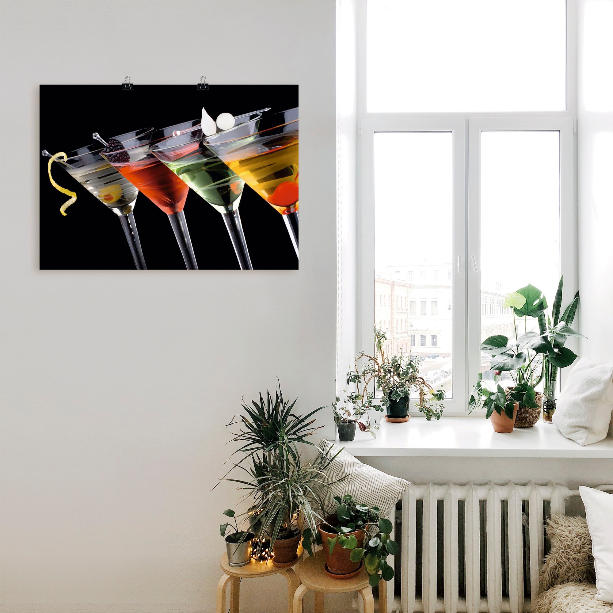 Artland Wandbild »Klassische Martini - Cocktail«, Getränke, (1 St.), als Leinwandbild, Poster, Wandaufkleber in verschied. Größen