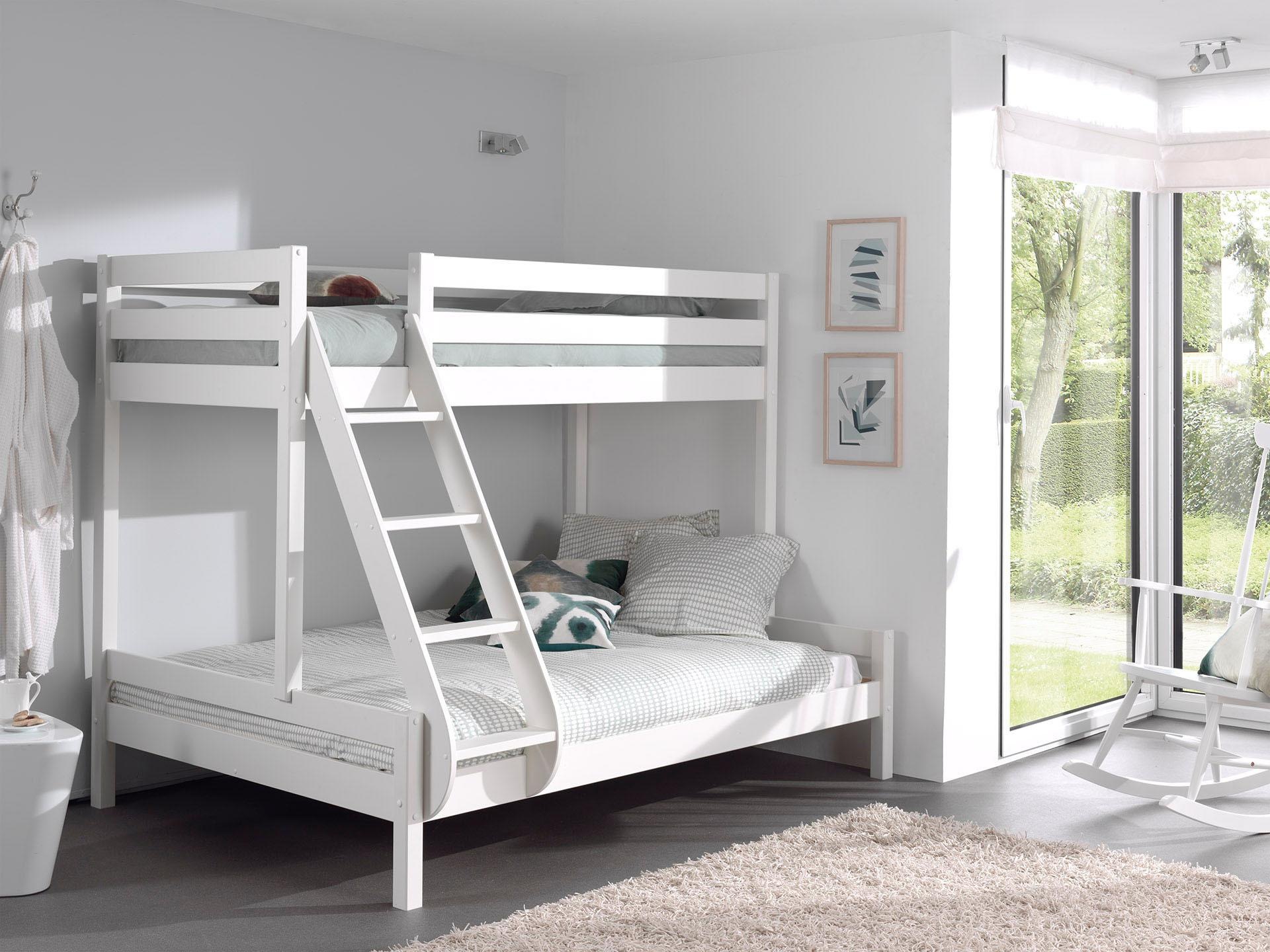 Vipack Etagenbett »Martin, 2 Liegeflächen 140 U. 90/200, Kiefer Massiv, Made In Europe« B/H/T Ca. 208x167x156cm, Untere Liegefläche Mit