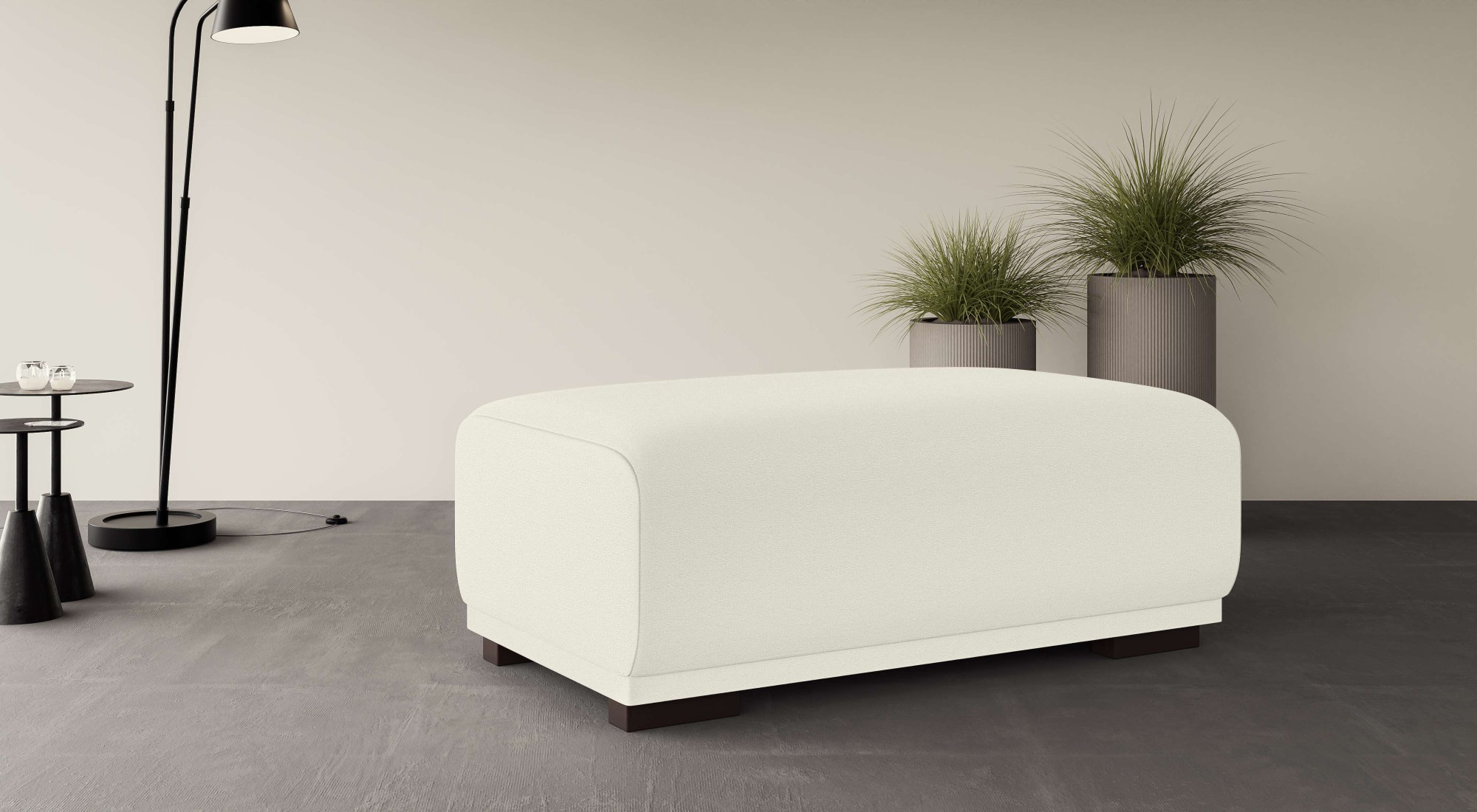 Home affaire Polsterhocker »BORNHOLM, großer Hocker passend zur Serie, Maße B/T/H: 122/72/46 cm«, mit Wellenfederung, in hochwertiger Verarbeitung