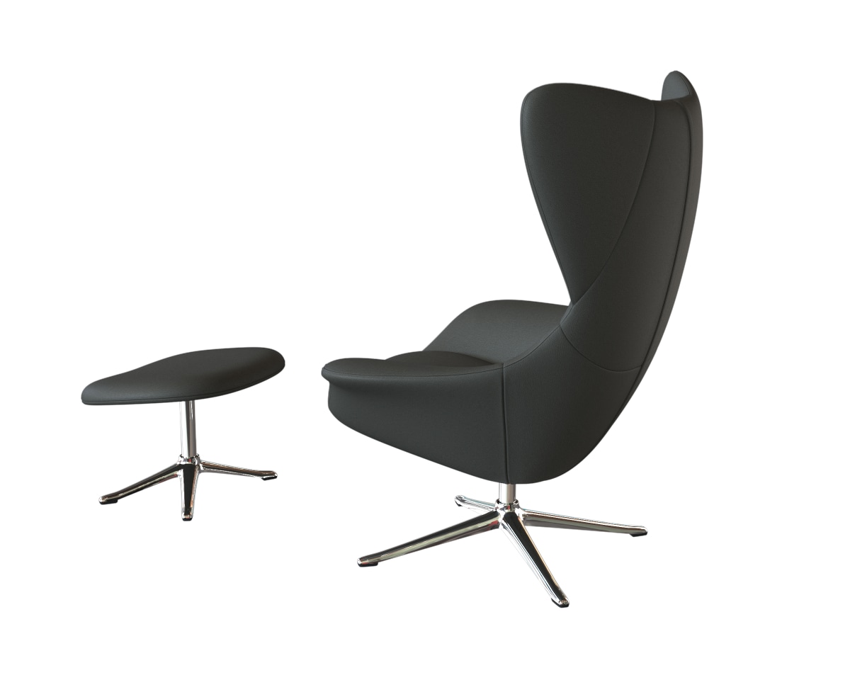 FLEXLUX Ohrensessel »Stilo Relaxsessel, TV-Sessel, OTTOs Choice«, Solitär, Stil-Ikone, drehbar, Fuß Aluminium