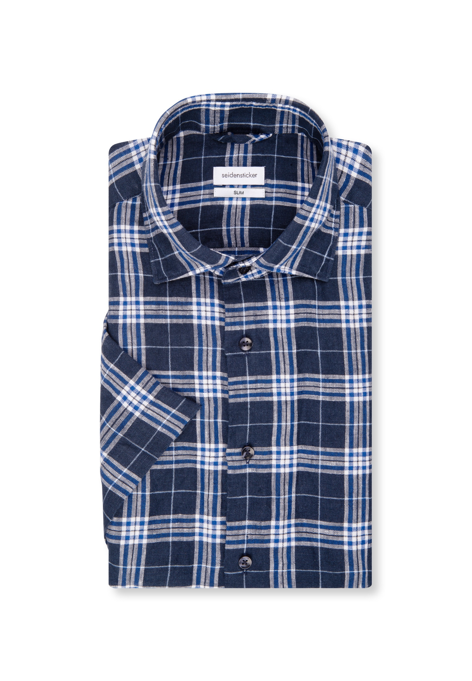 seidensticker Businesshemd »Slim« Slim 1/2 Kentkragen Karo
