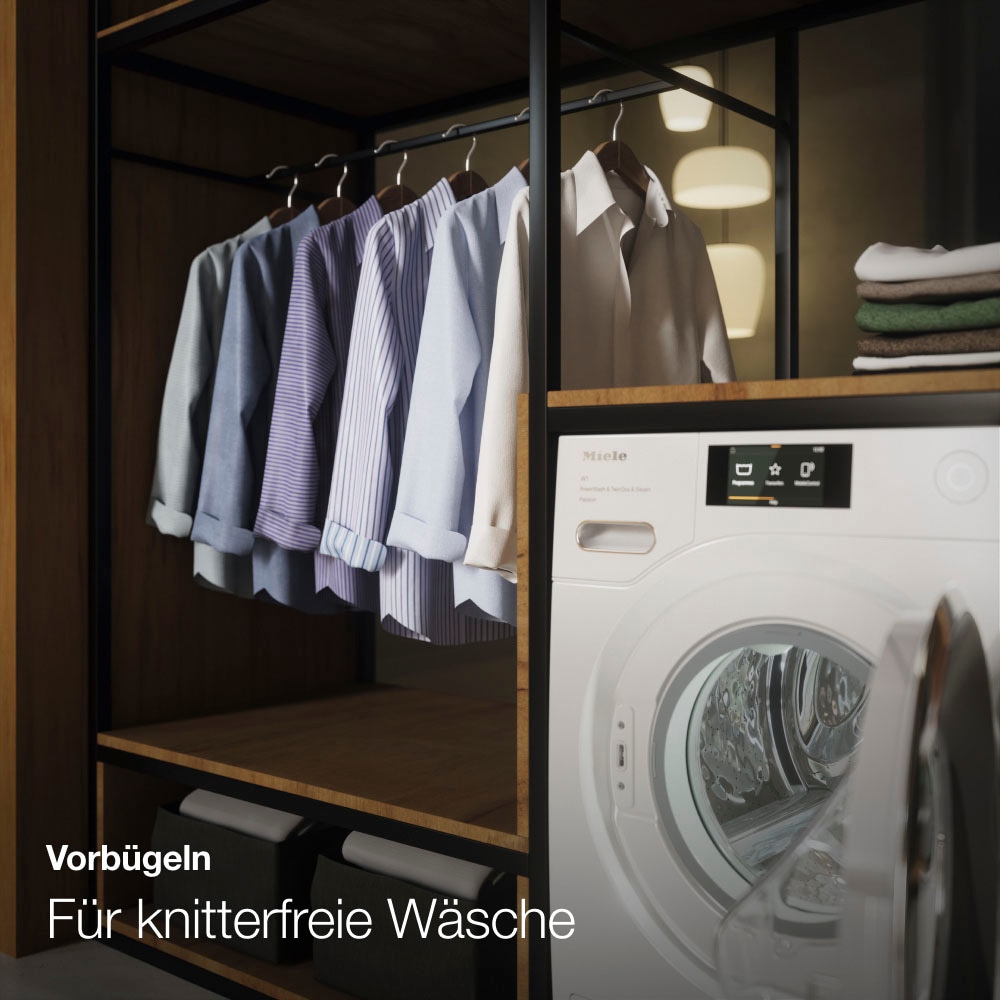 Miele Waschmaschine »WSD123WCS D LW«, WSD123 WCS 8kg, 8 kg, 1400 U/min, Vorbügeloption