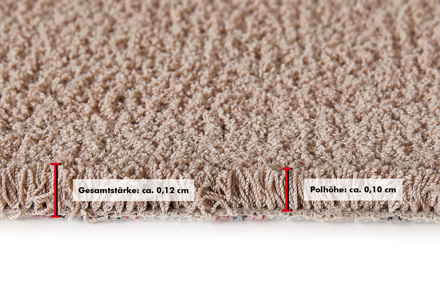 4. Bild von Andiamo Teppichboden »Coupon Softness«, rechteckig, Uni Farben, Breite 400 cm, besonders weich, Wohnzimmer, Schlafzimmer