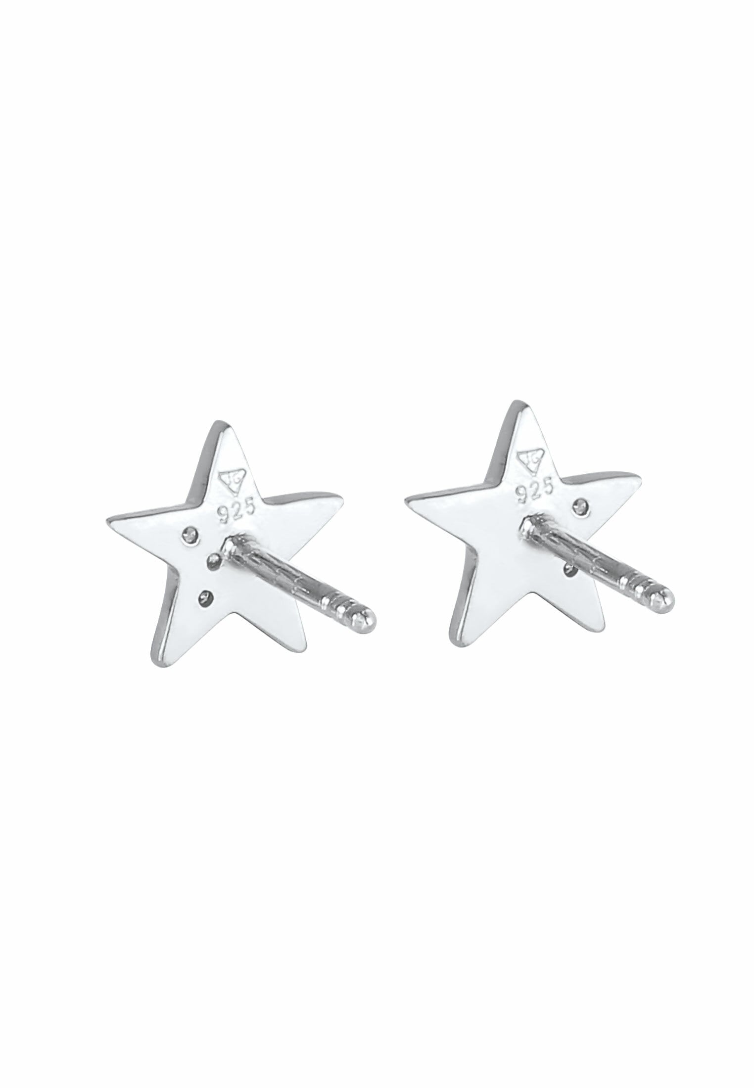 Elli DIAMONDS Paar Ohrstecker »Stern Star Diamanten (0.03 ct) Stecker 925 Silber«