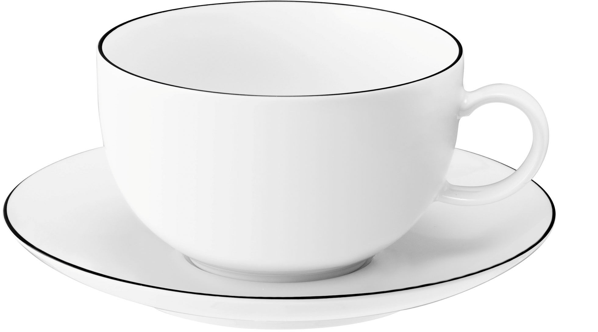 Seltmann Weiden Tasse »Lido Black Line«, (1 tlg.), Milchkaffeeobertasse 0,35 l