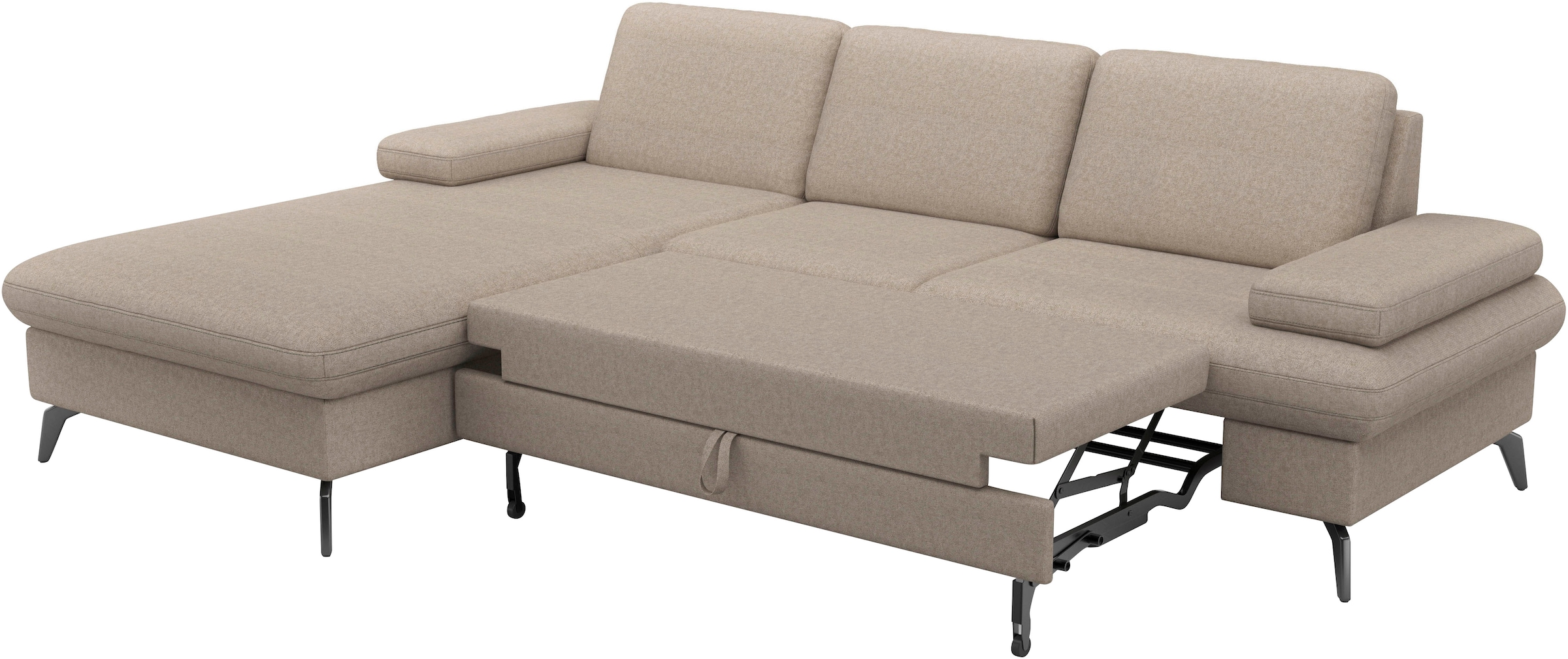 sit&more Ecksofa »Morris Jubi L-Form«, inkl. Armteilfunktion und 1 Zierkissen, wahlweise mit Bettfunktion