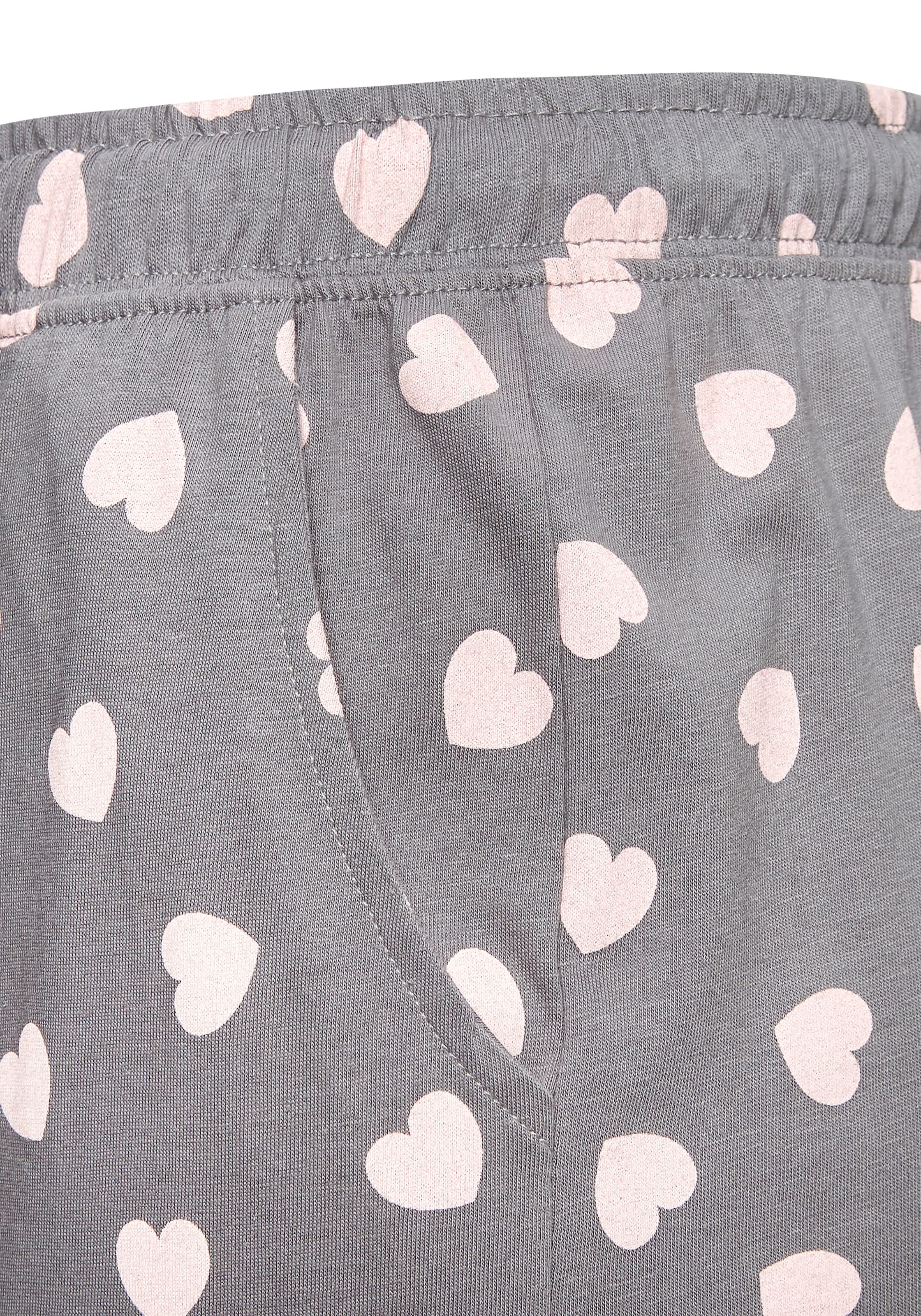 Vivance Dreams Pyjama Set, 2 tlg. mit süßem Herzmuster