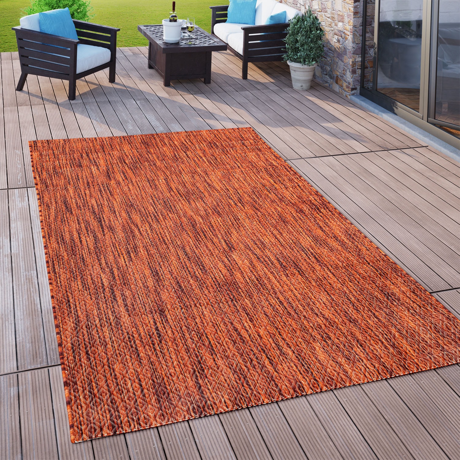 Paco Home Teppich »Cuyo Design, schnell und Outdoor modernes geeignet, Muster, In- Wohnzimmer Rauten rechteckig, und 740«, bestellen bequem
