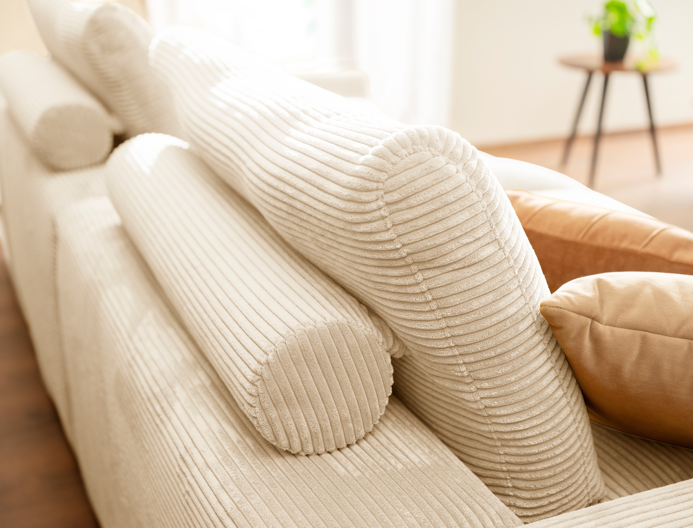 alina Big-Sofa »Sandy«, 266 cm breit und 123 cm tief, in modernem Cordstoff