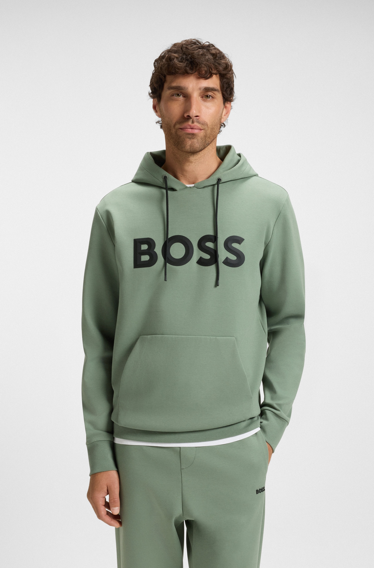 BOSS GREEN Kapuzensweatshirt »Soody Zone«, mit Kängurutasche, regular fit, Logodruck
