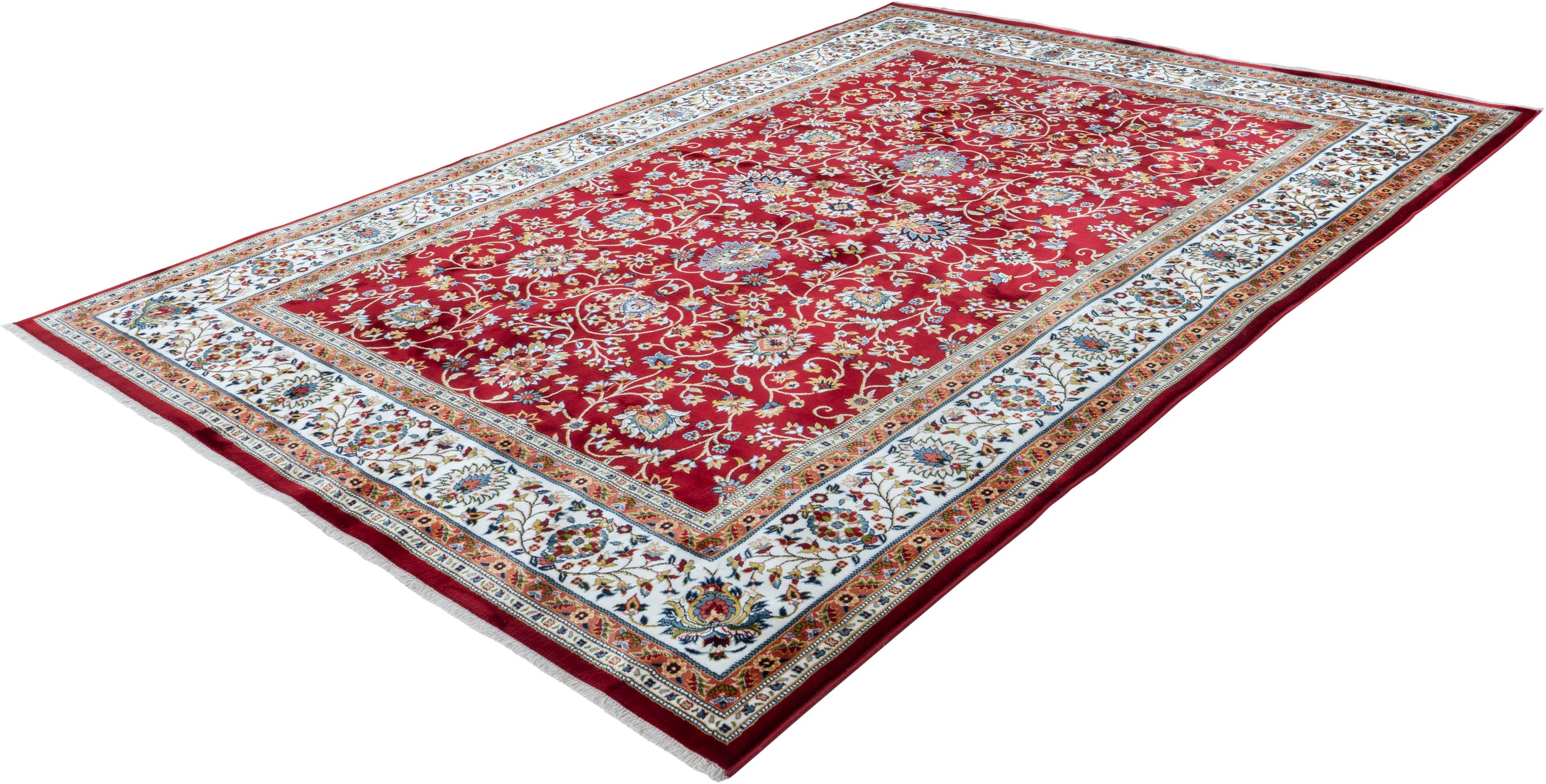 LALEE Teppich »Classic 701«, rechteckig, 11 mm Höhe, Kurzflor, Orient-Optik, mit Fransen, Wohnzimmer