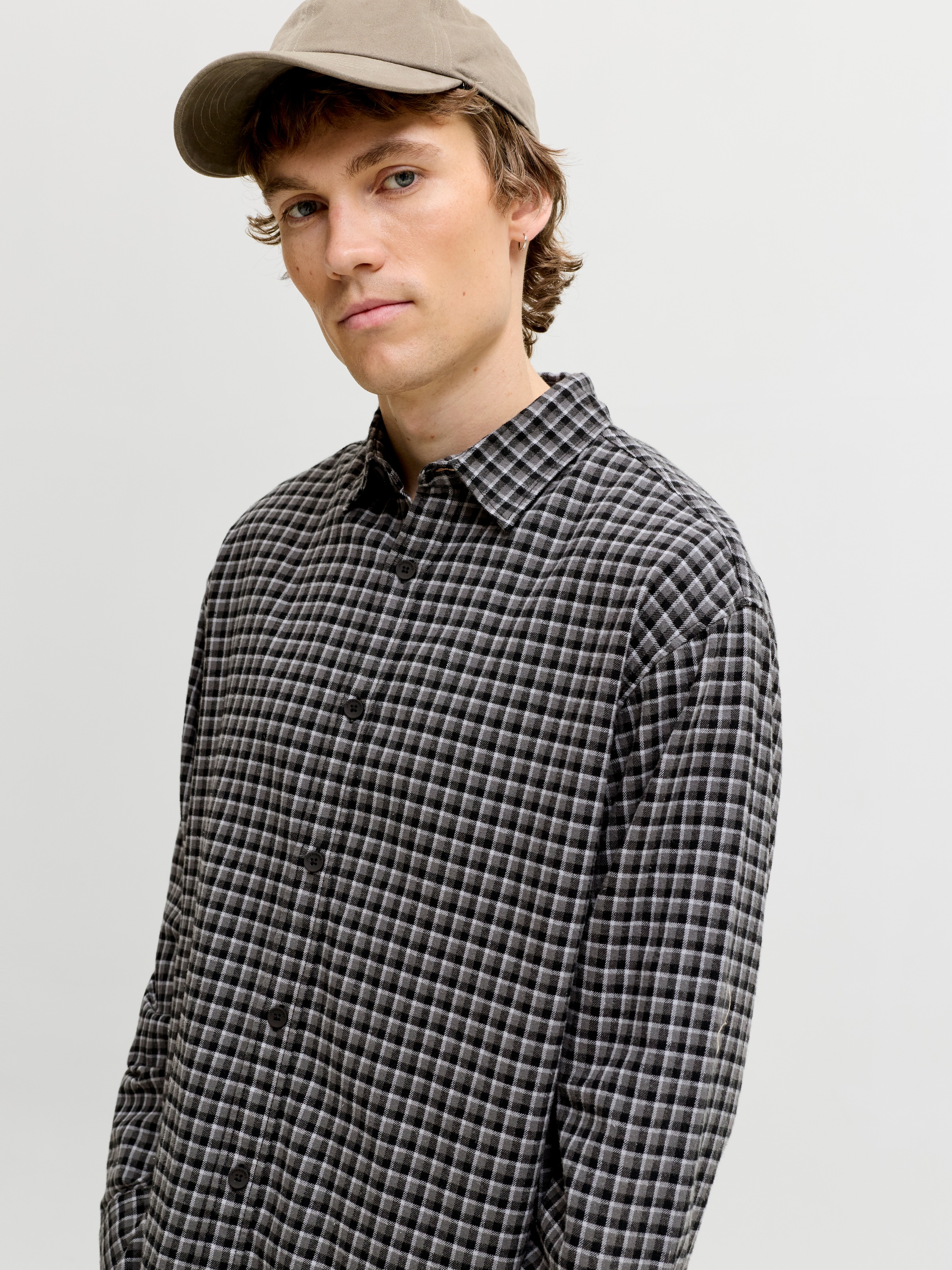 Jack & Jones Langarmhemd »JJCARTER CHECK SHIRT LS SN« Baumwolle, relaxed fit