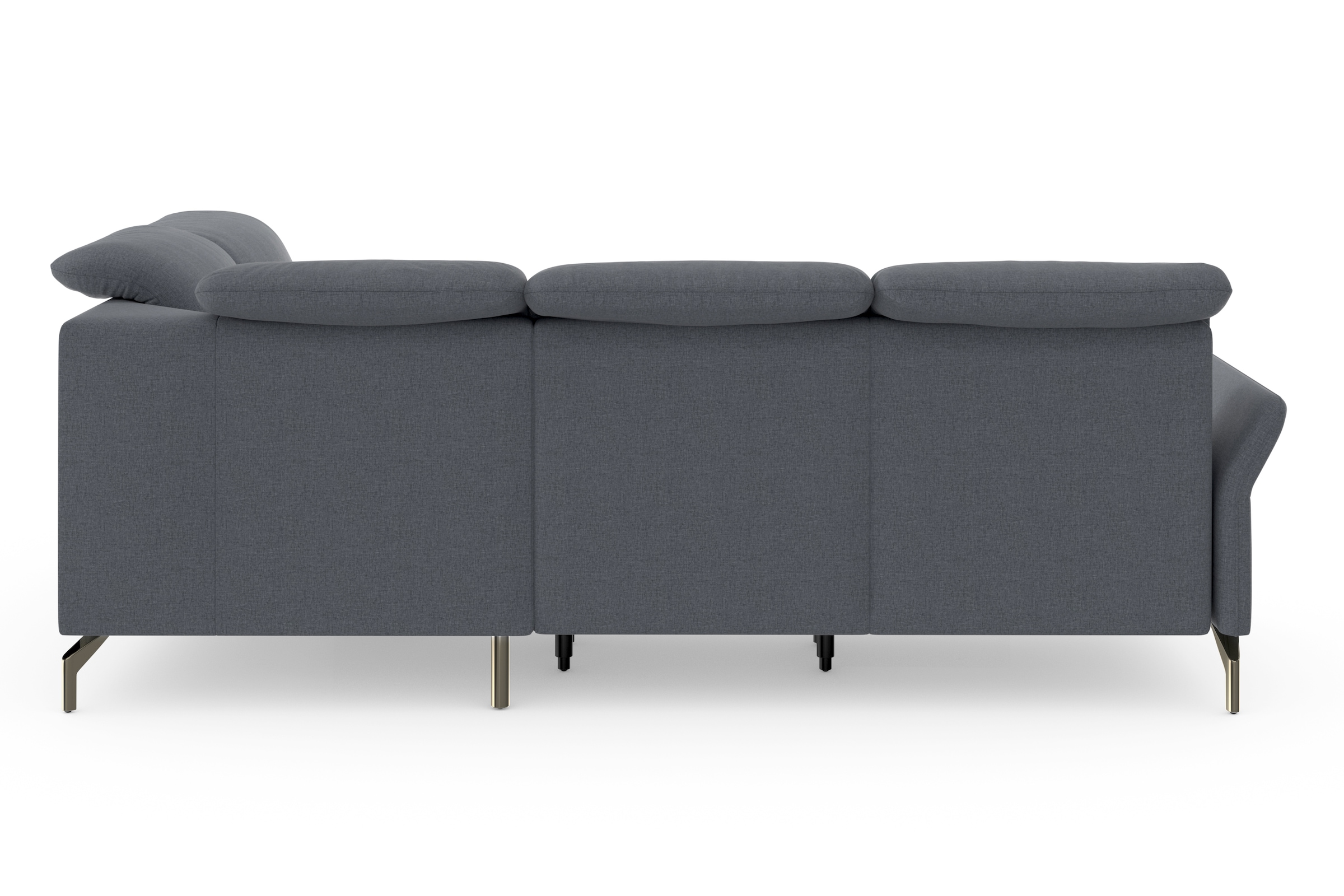 sit&more Ecksofa »Fashion L-Form«, wahlweise mit Kopfteilverstellung, Vorziehsitz, motorisch, Nickelfüße