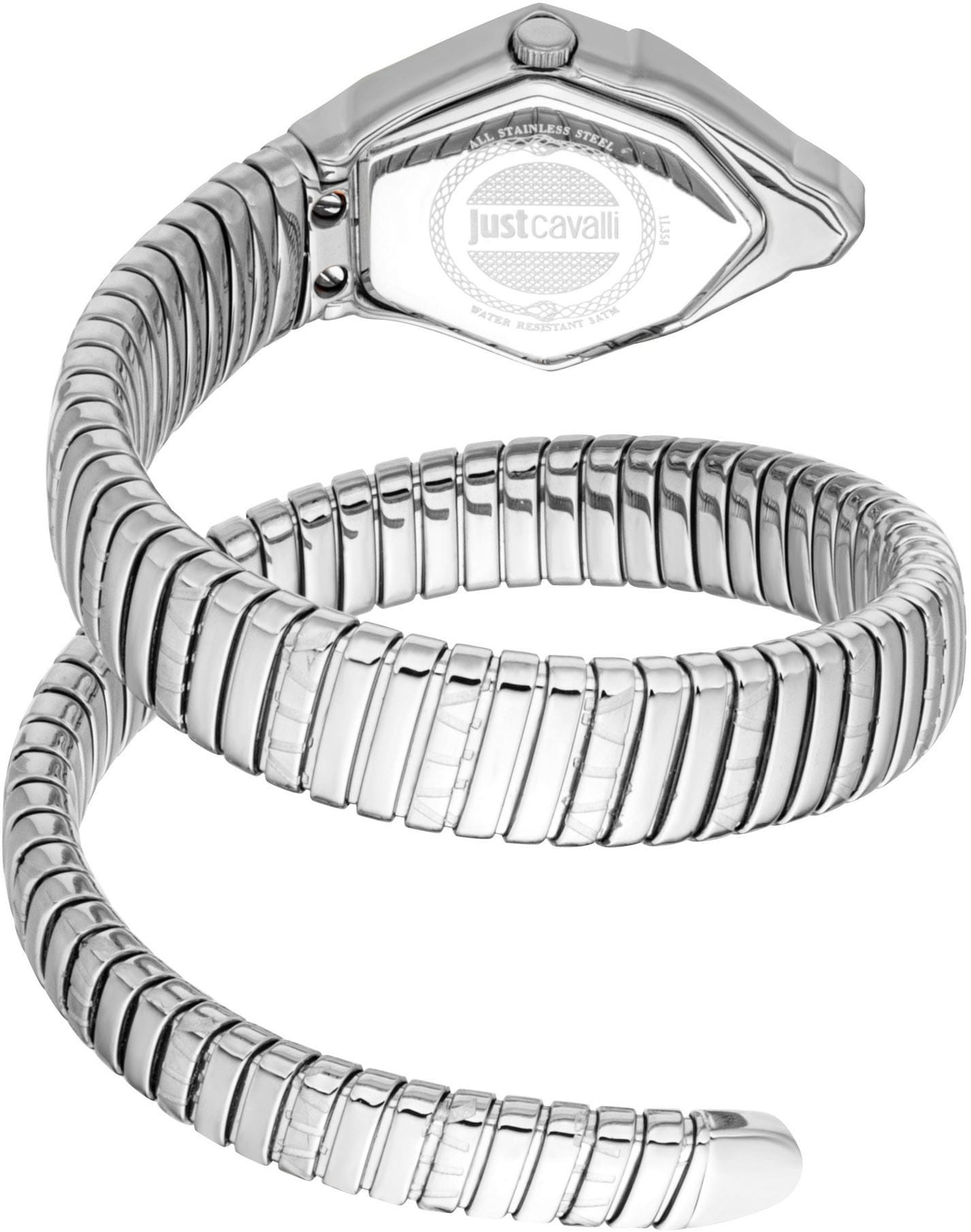 Just Cavalli Time Quarzuhr »Gemma« Armbanduhr,Damenuhr,Edelstahlband,Kristallsteine