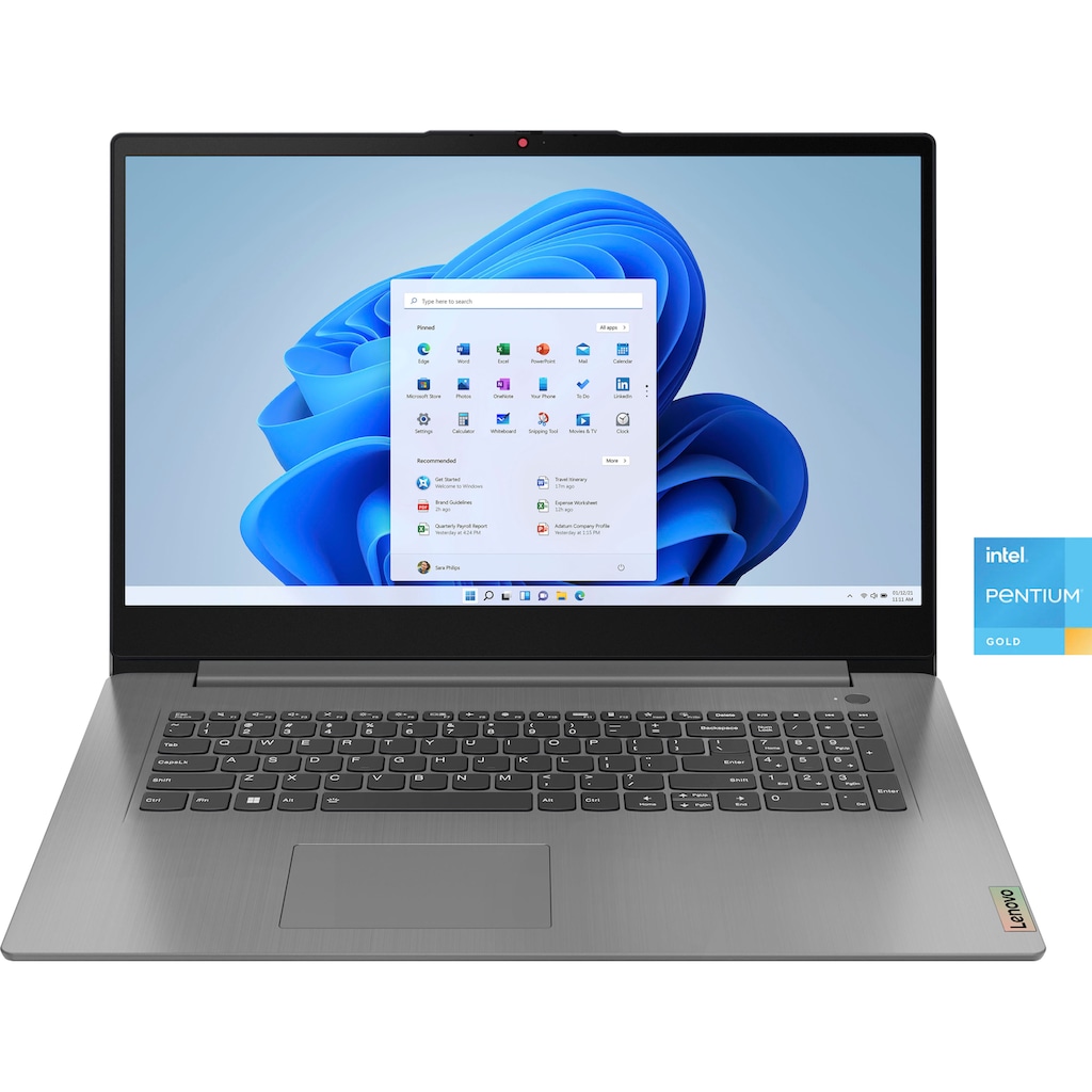 Lenovo Notebook »IdeaPad 3 17IAU7«, 43,94 cm, / 17,3 Zoll, Intel, Pentium Gold, UHD Graphics, 512 GB SSD