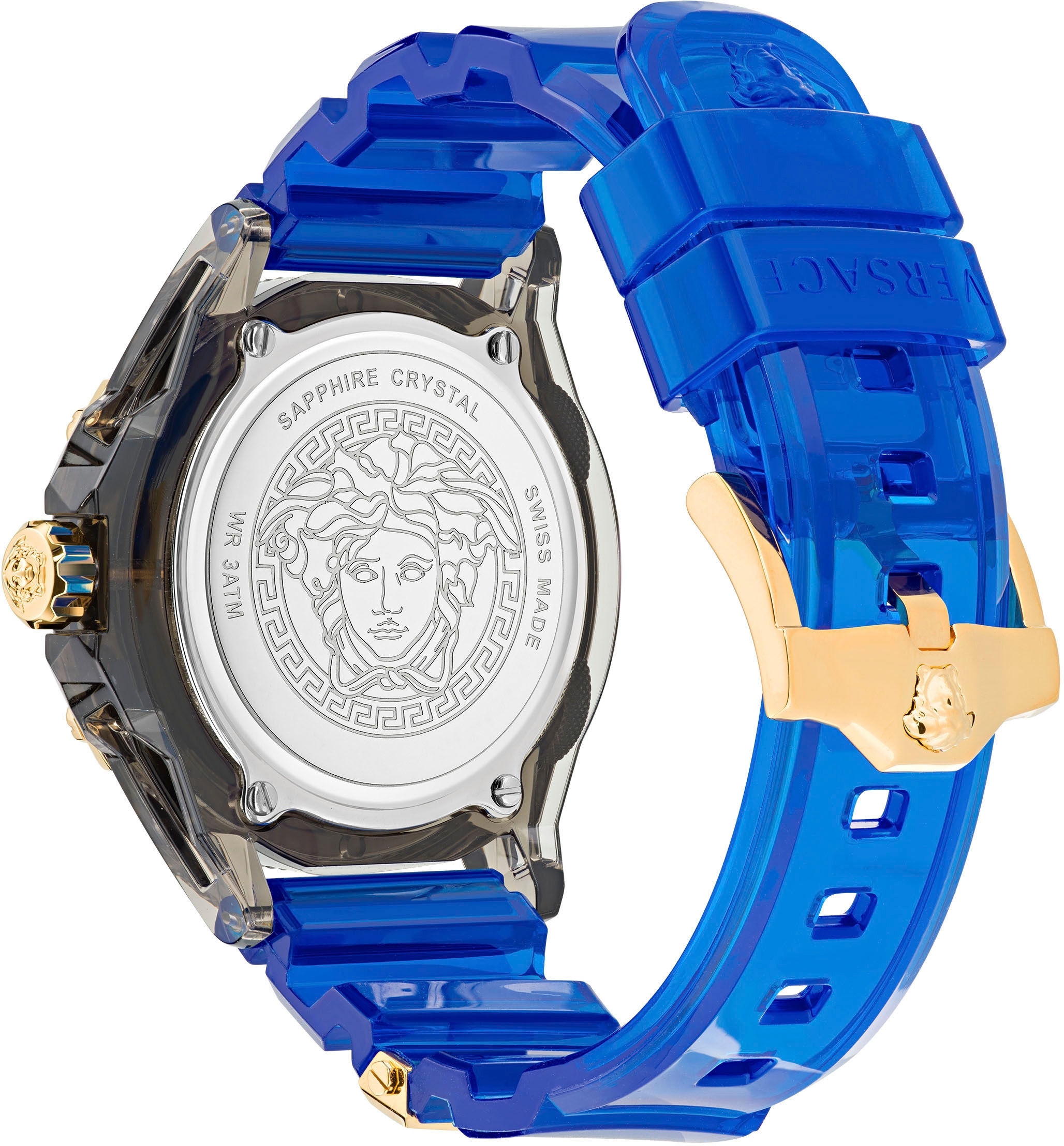 Versace Quarzuhr »ICON ACTIVE, VE6E00323«, Armbanduhr, Herrenuhr, Swiss Made, Leuchtzeiger, Saphirglas, analog