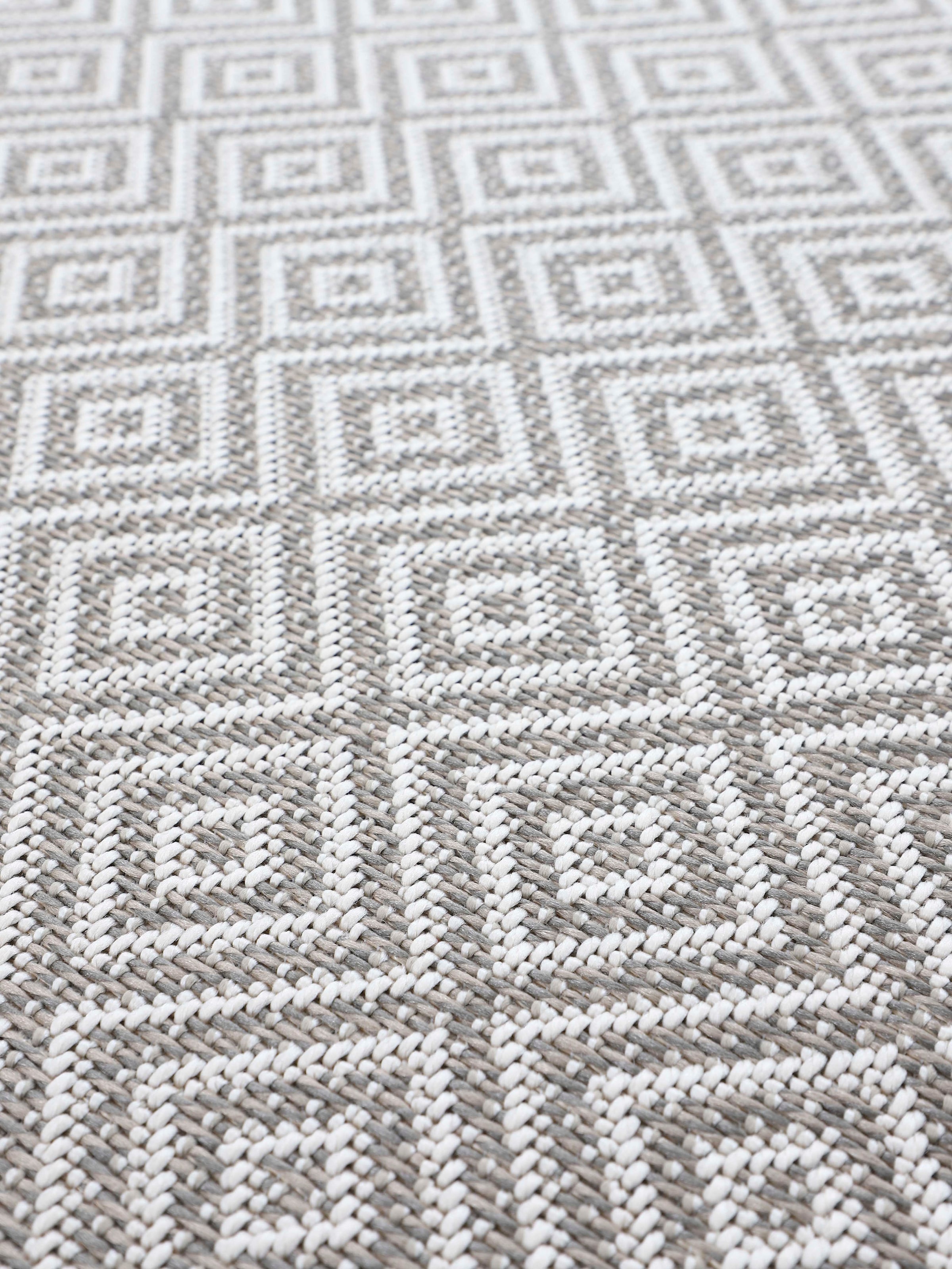 carpetfine Teppich »Boho 103«, rund, 4 mm Höhe, robustes Flachgewebe, Sisal Optik, UV-beständig, Außenbereich
