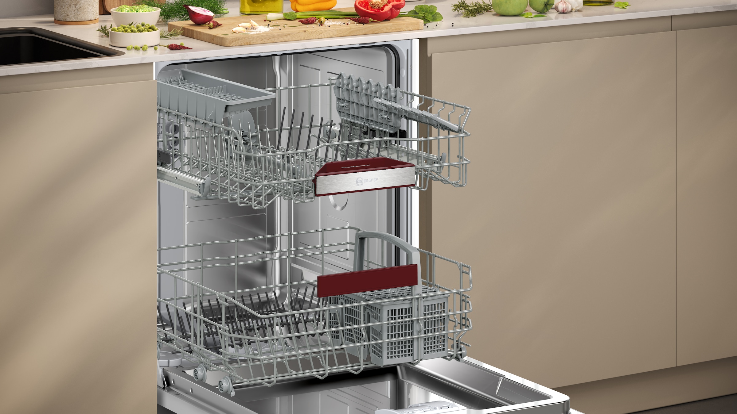 NEFF vollintegrierbarer Geschirrspüler XXL »S275EAX16E«, 13 Maßgedecke, mit Rack Matic
