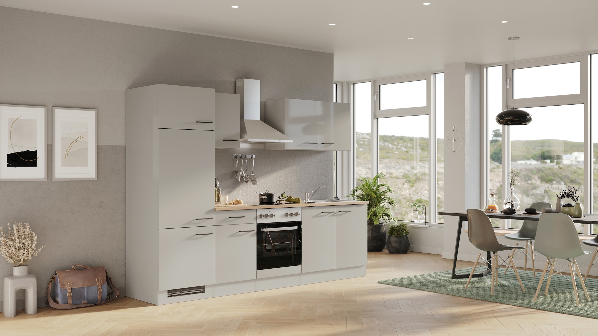 Flex-Well Küchenzeile »Lund« wahlweise mit E-Geräten, Gesamtbreite 270 cm