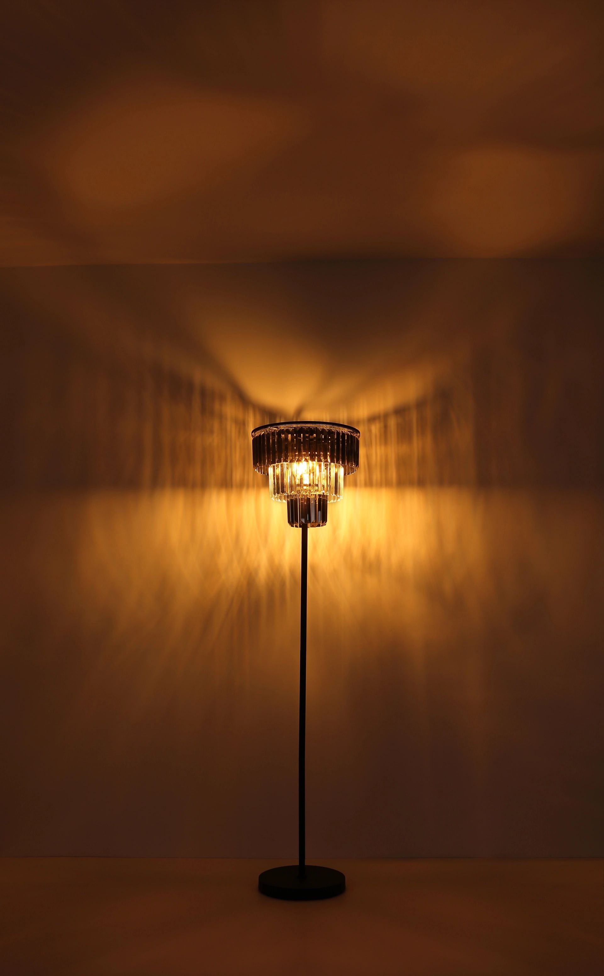 GLOBO LIGHTING Stehlampe »NAXIS« E27 1 Stk. Kristalllampe, Glaskristalle, Design Leuchte, Stehleuchte